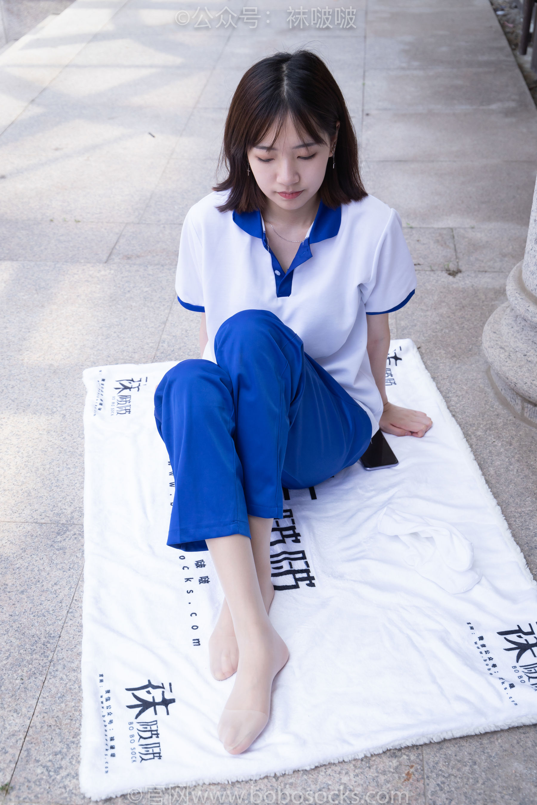 BoBoSocks袜啵啵 No.022 小甜豆-校服、贝壳头、白棉袜、肉丝