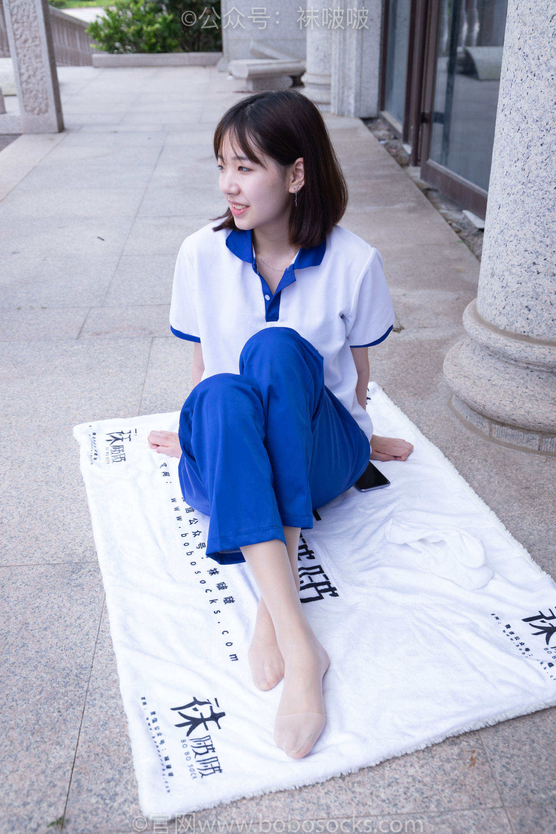 BoBoSocks袜啵啵 No.022 小甜豆-校服、贝壳头、白棉袜、肉丝