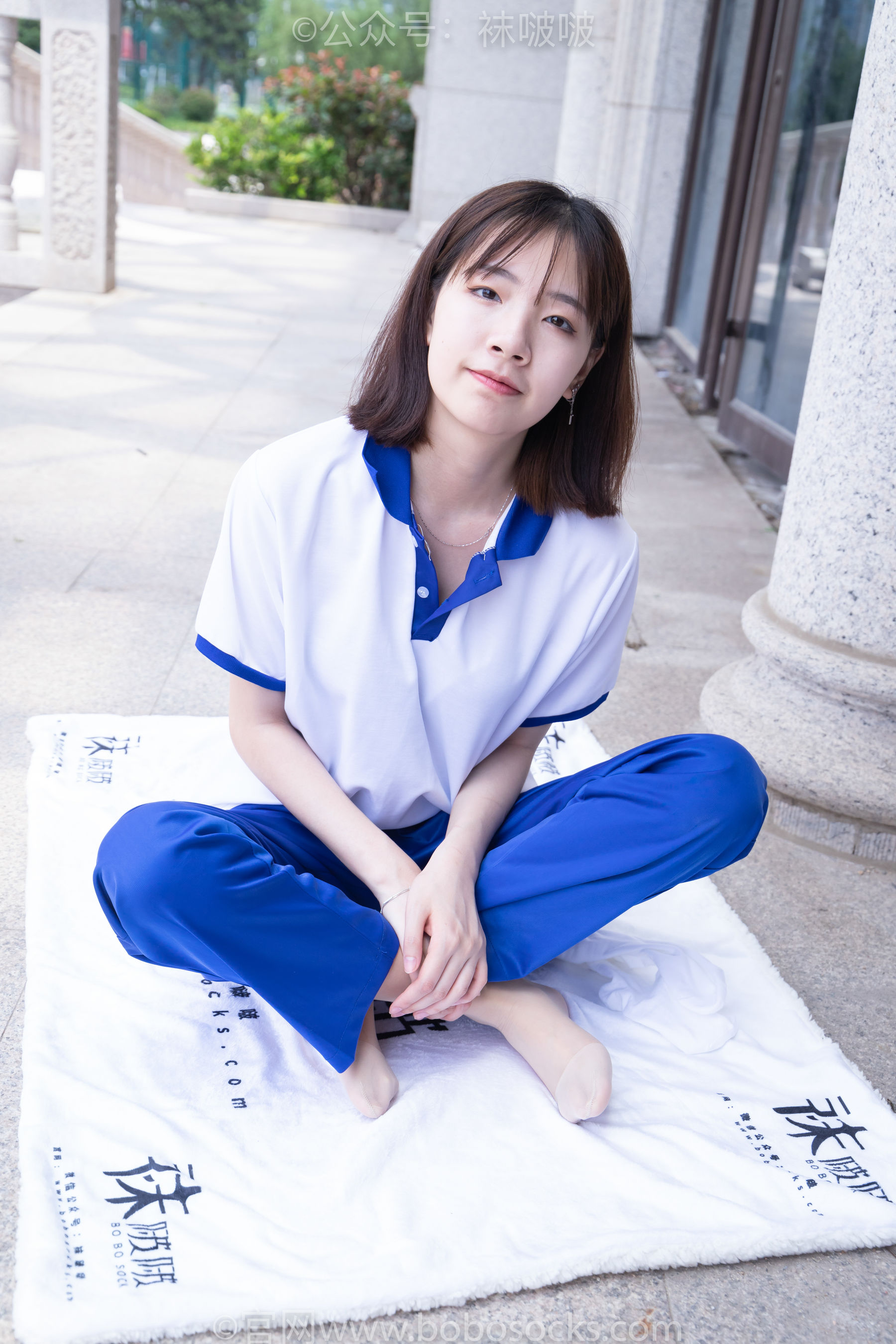 BoBoSocks袜啵啵 No.022 小甜豆-校服、贝壳头、白棉袜、肉丝