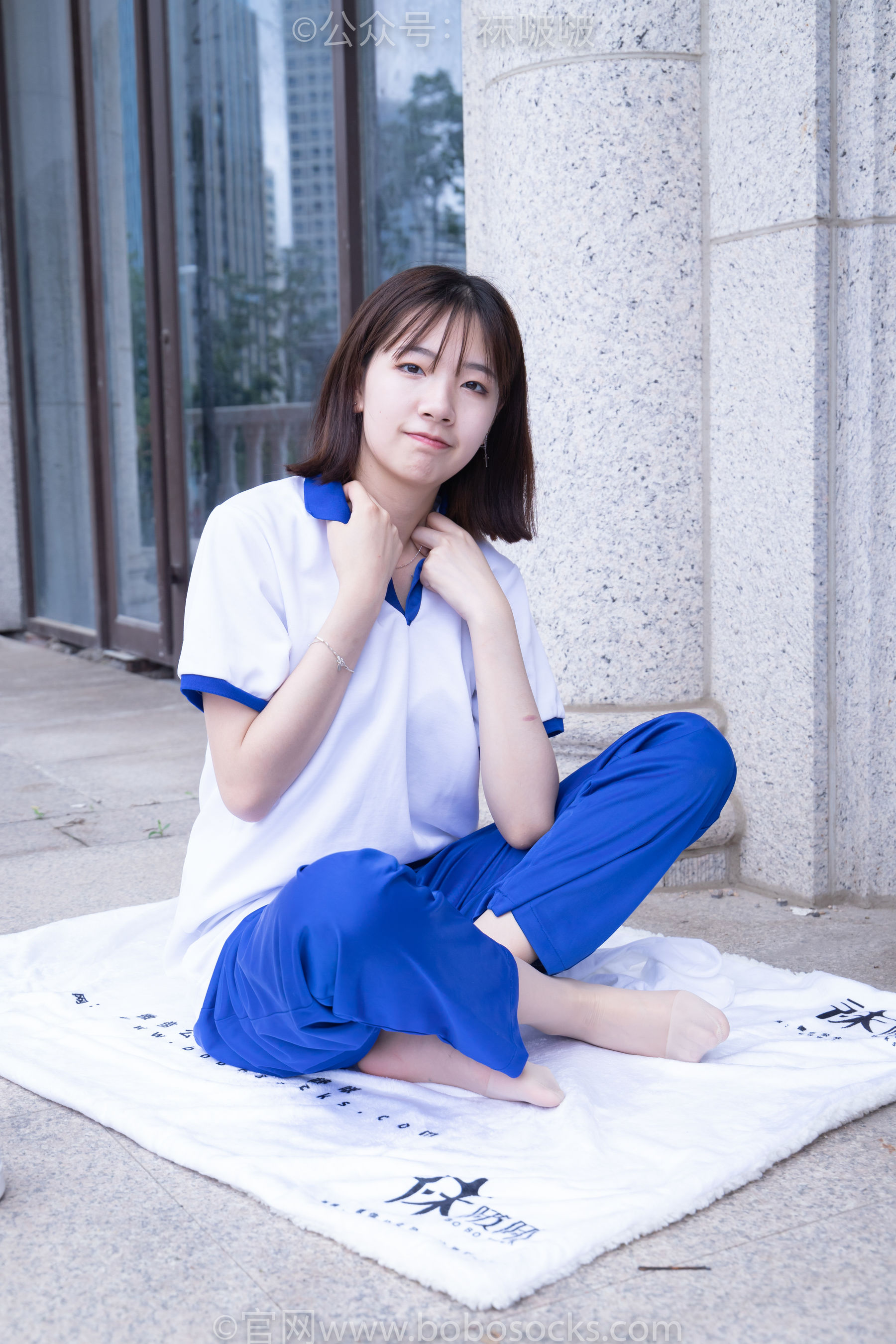 BoBoSocks袜啵啵 No.022 小甜豆-校服、贝壳头、白棉袜、肉丝