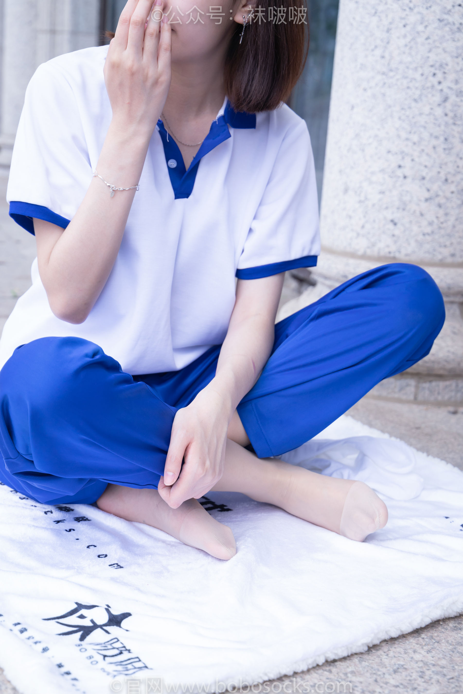 BoBoSocks袜啵啵 No.022 小甜豆-校服、贝壳头、白棉袜、肉丝