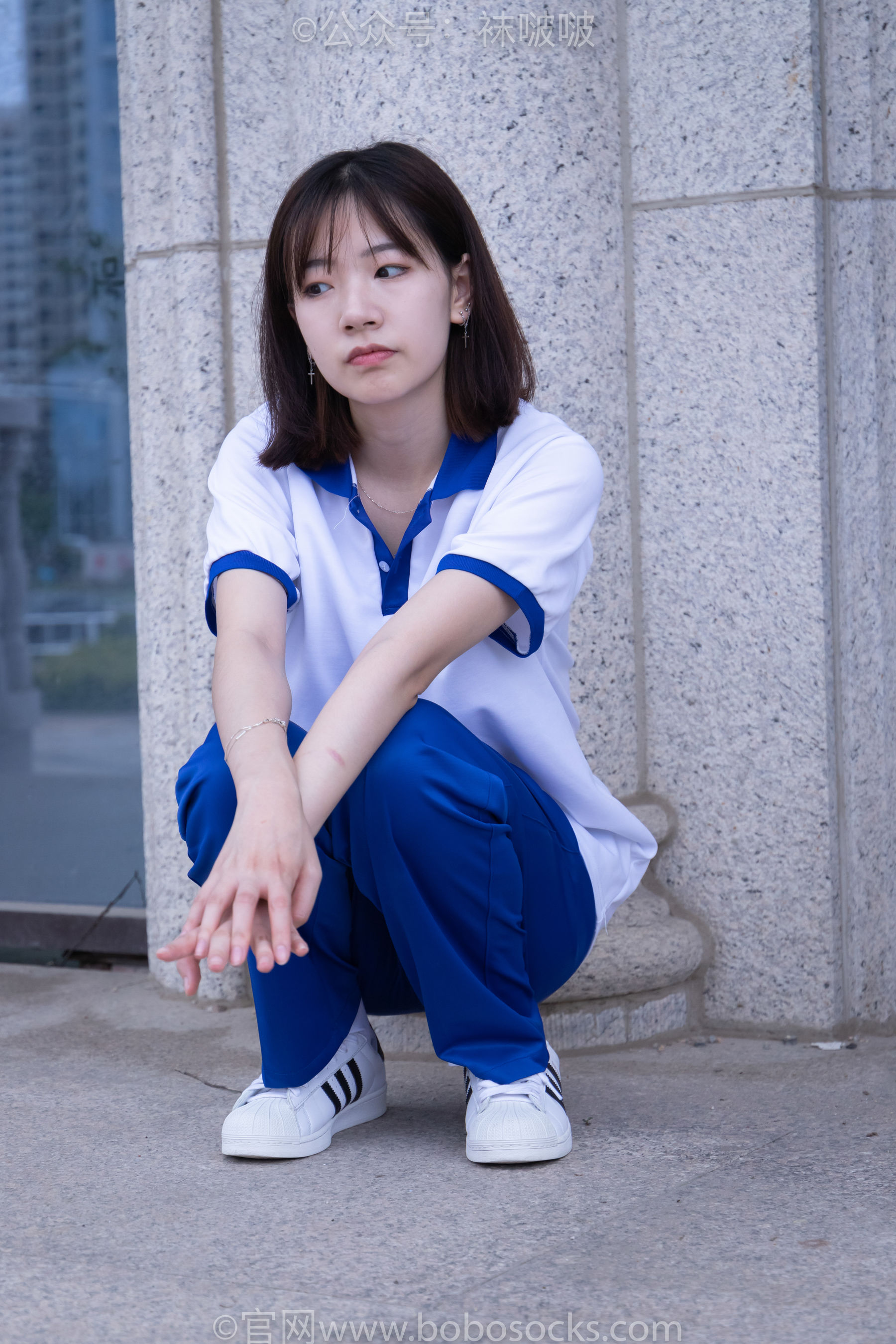 BoBoSocks袜啵啵 No.022 小甜豆-校服、贝壳头、白棉袜、肉丝