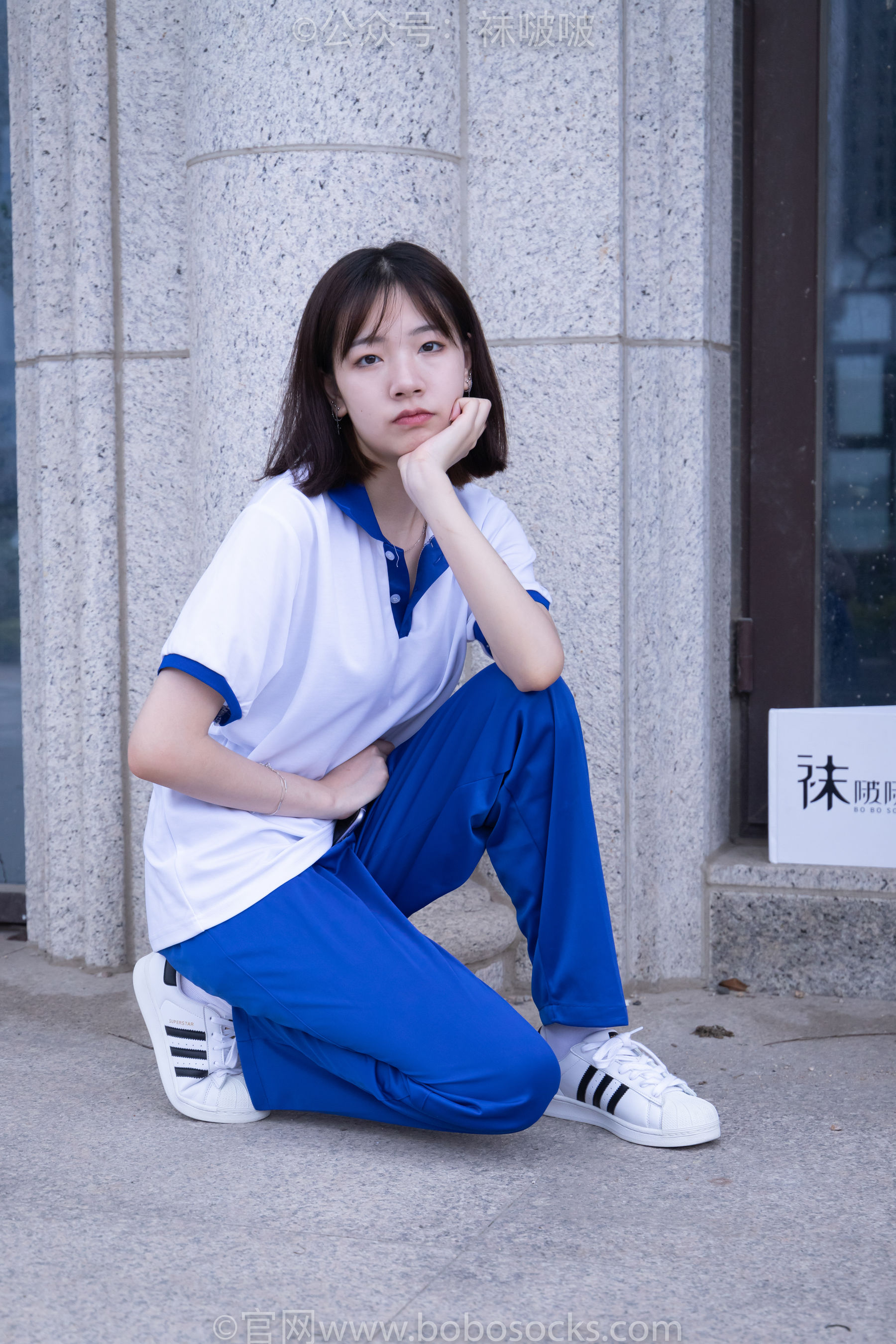 BoBoSocks袜啵啵 No.022 小甜豆-校服、贝壳头、白棉袜、肉丝