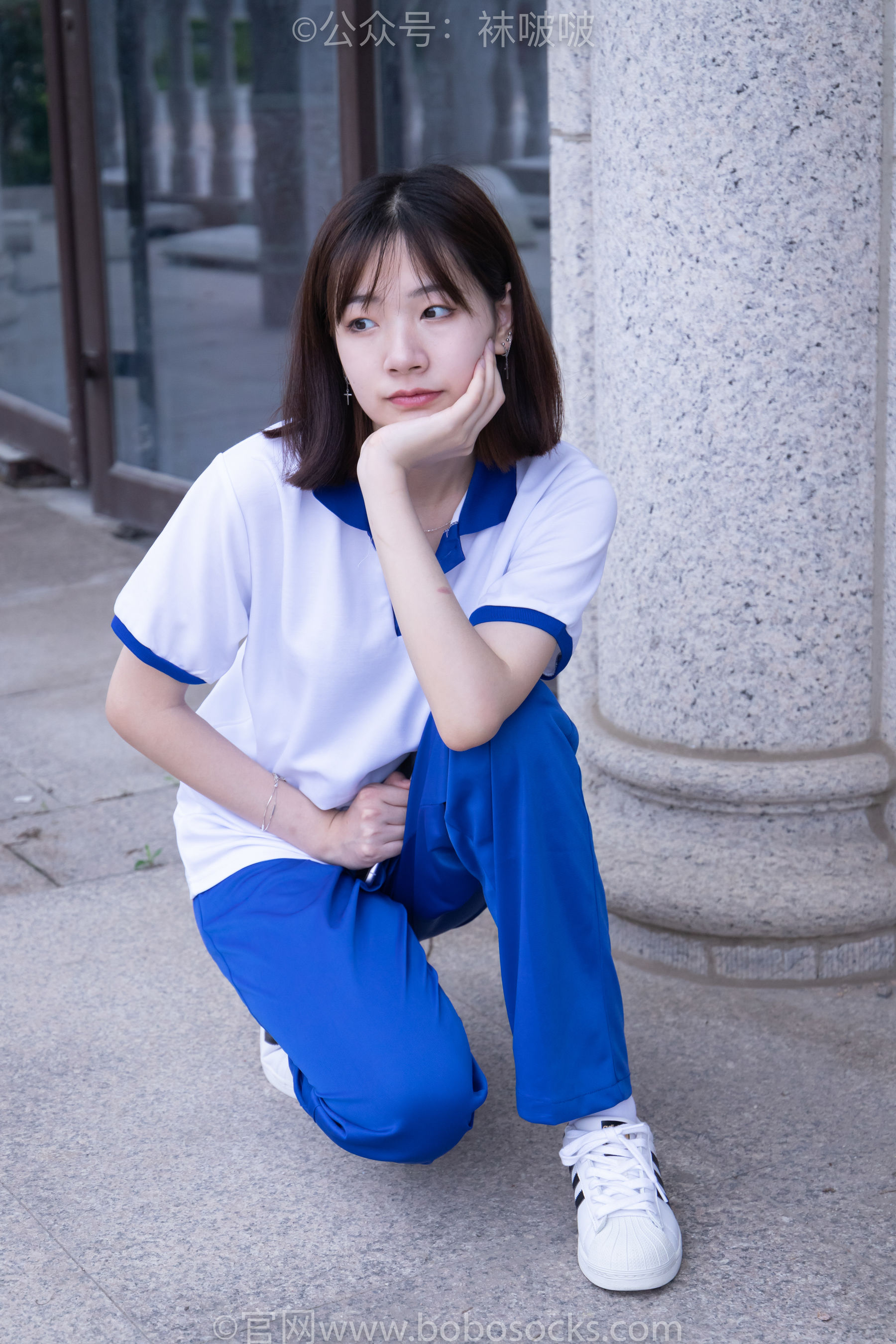 BoBoSocks袜啵啵 No.022 小甜豆-校服、贝壳头、白棉袜、肉丝