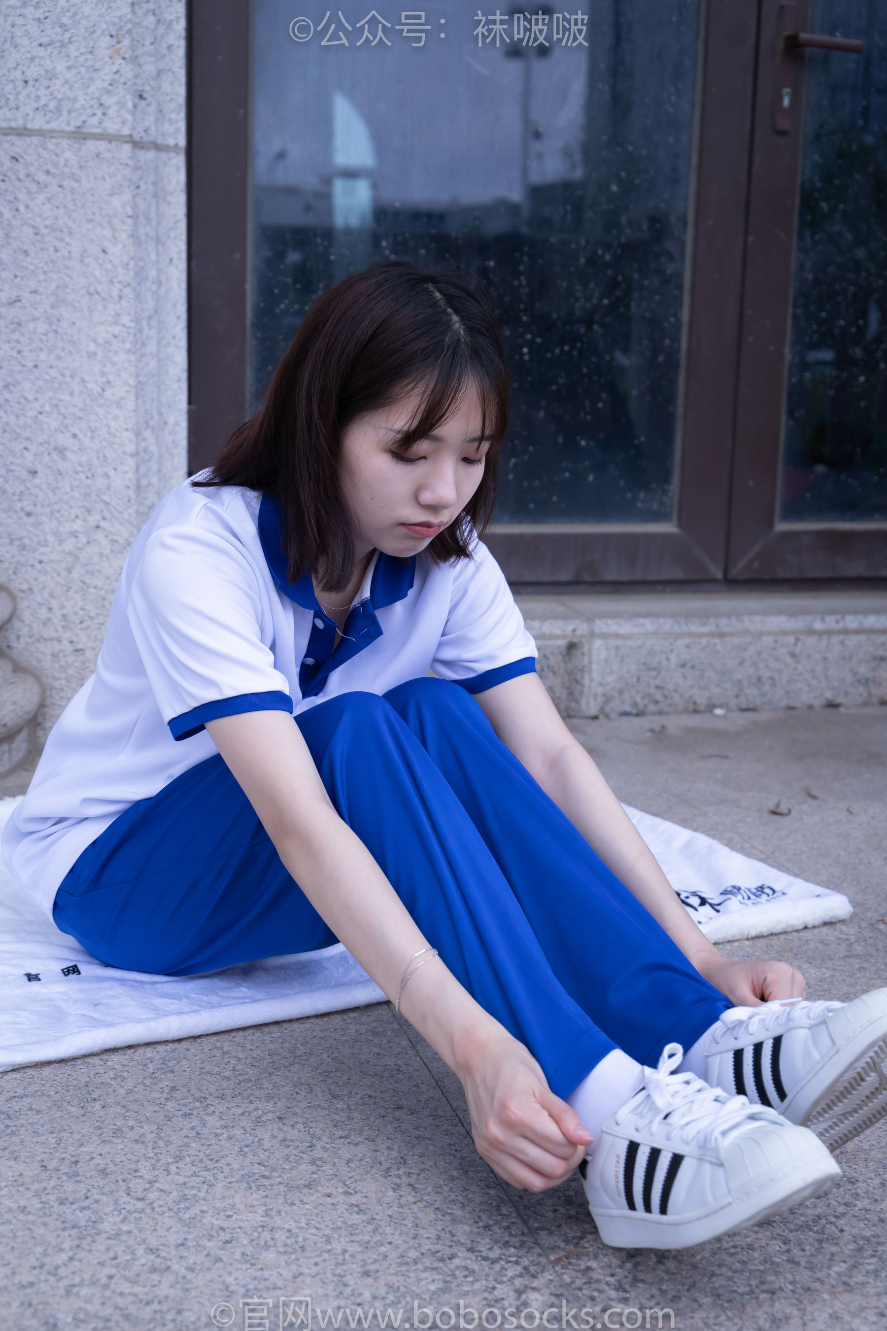 BoBoSocks袜啵啵 No.022 小甜豆-校服、贝壳头、白棉袜、肉丝