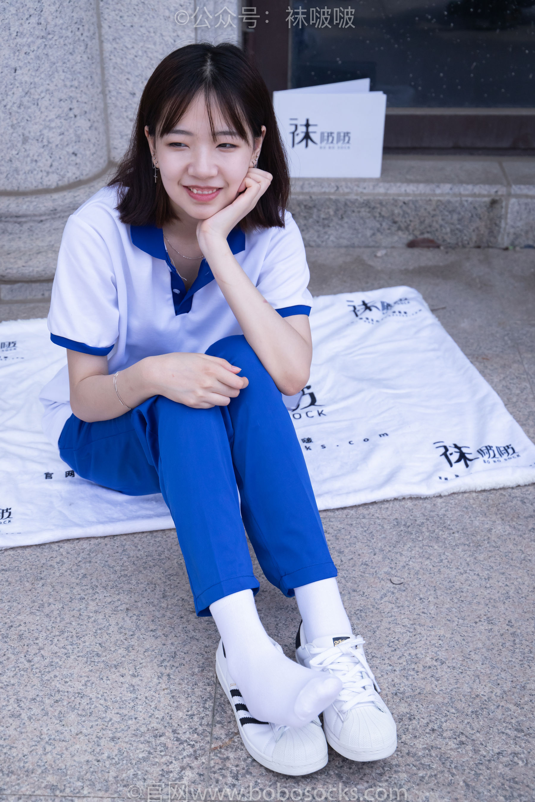 BoBoSocks袜啵啵 No.022 小甜豆-校服、贝壳头、白棉袜、肉丝