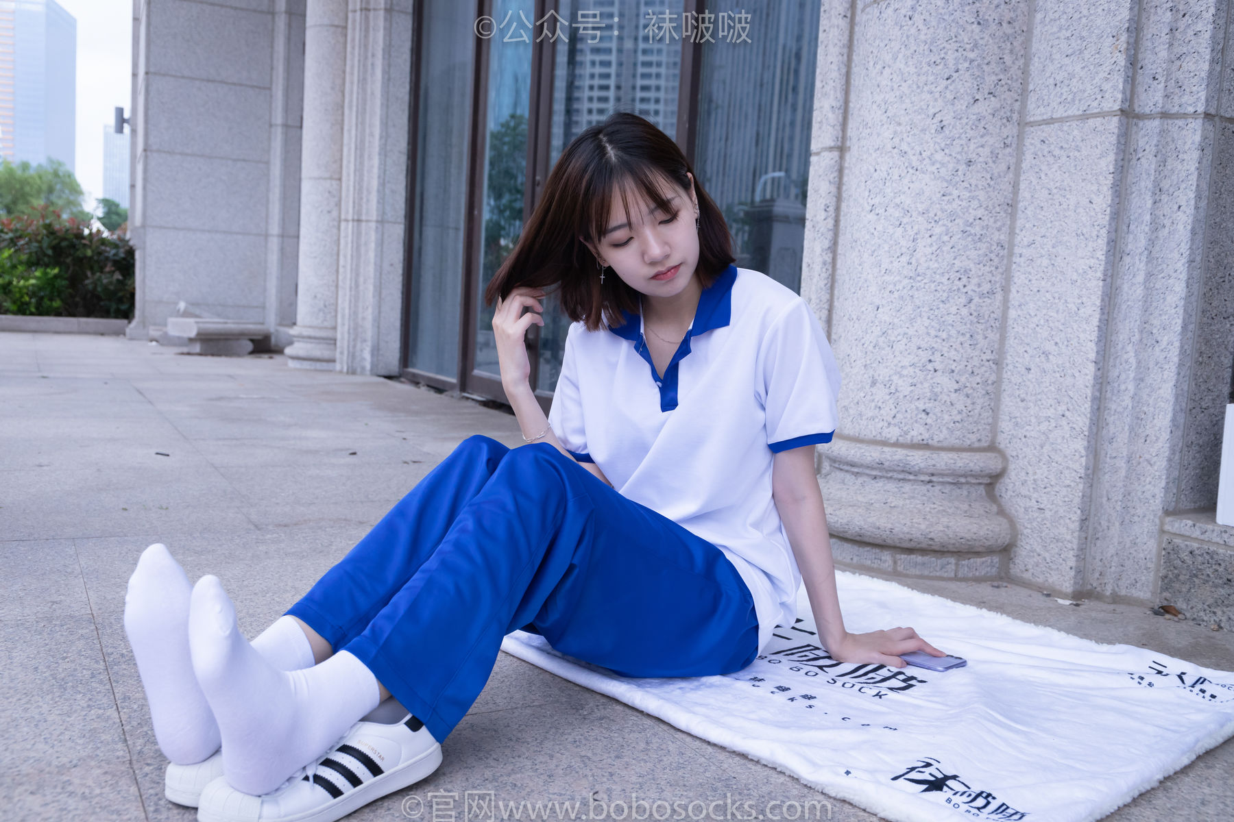 BoBoSocks袜啵啵 No.022 小甜豆-校服、贝壳头、白棉袜、肉丝