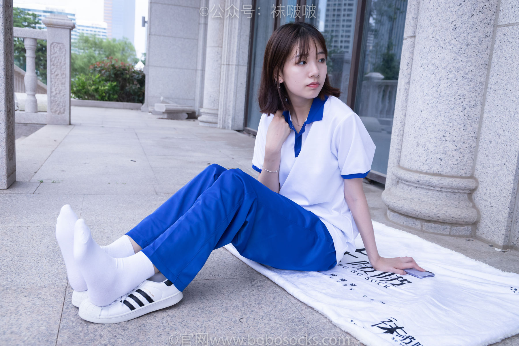 BoBoSocks袜啵啵 No.022 小甜豆-校服、贝壳头、白棉袜、肉丝