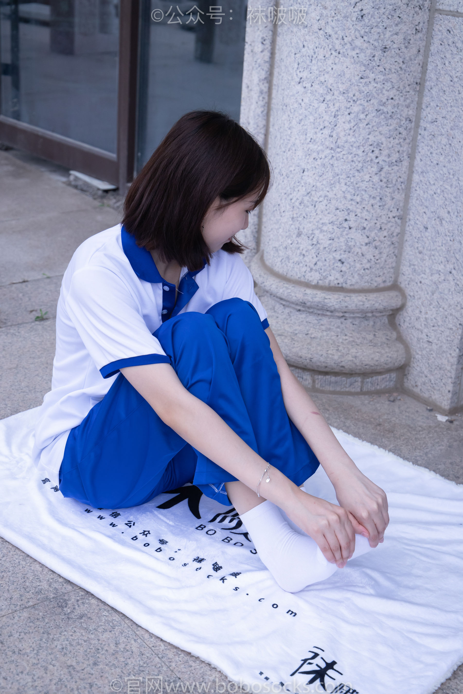 BoBoSocks袜啵啵 No.022 小甜豆-校服、贝壳头、白棉袜、肉丝