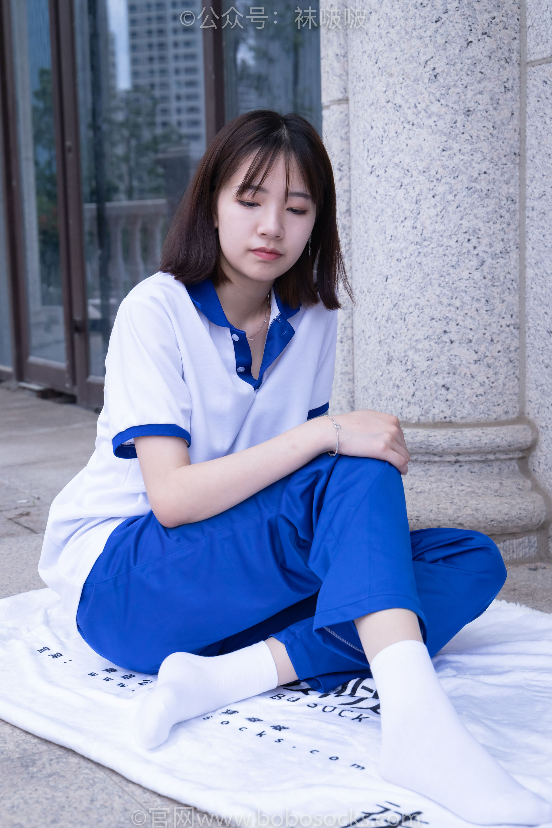 BoBoSocks袜啵啵 No.022 小甜豆-校服、贝壳头、白棉袜、肉丝