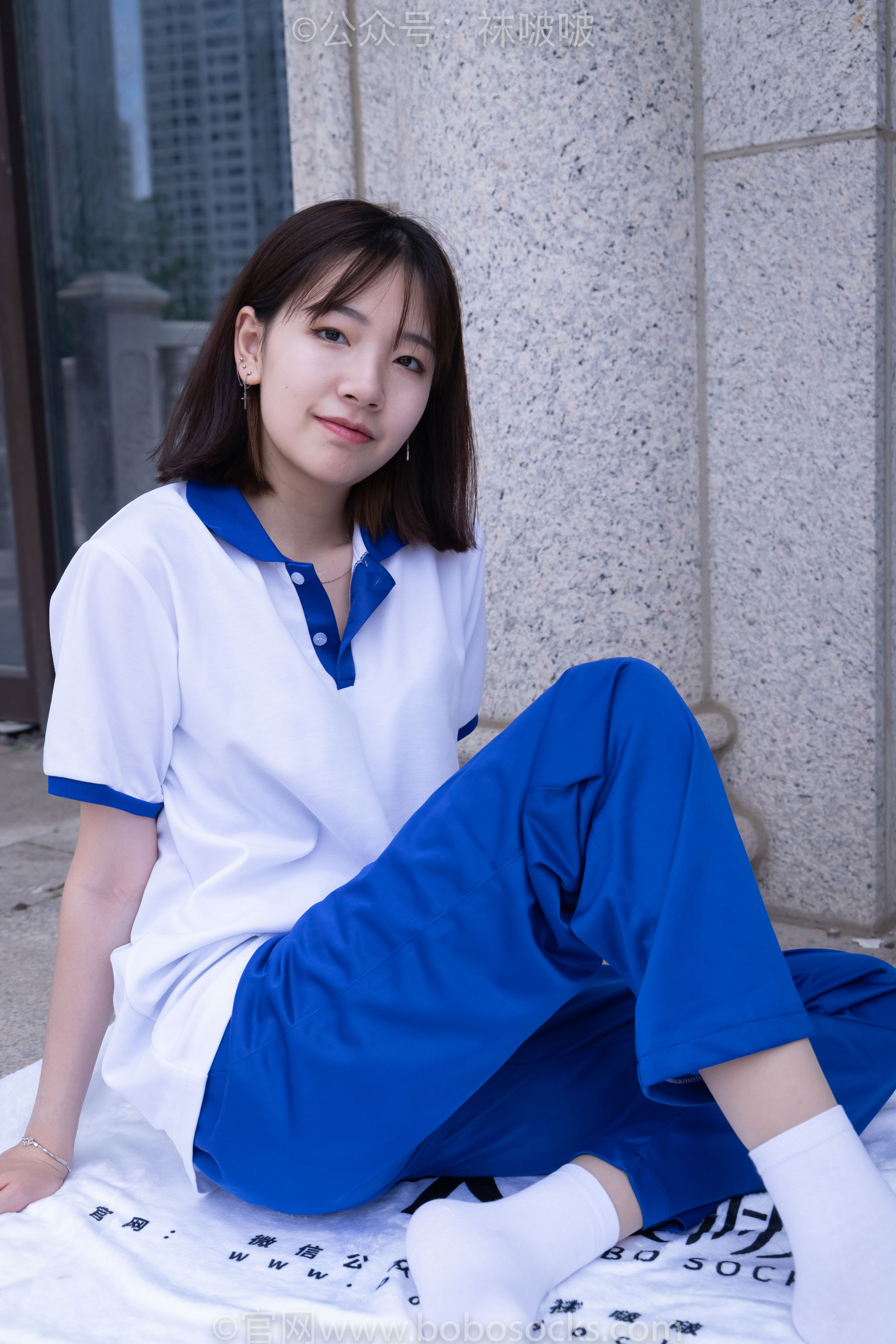 BoBoSocks袜啵啵 No.022 小甜豆-校服、贝壳头、白棉袜、肉丝