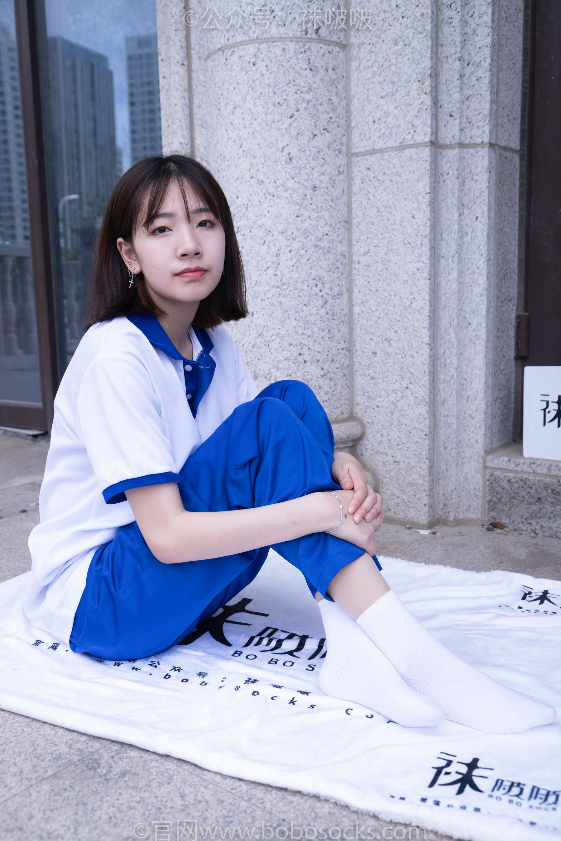 BoBoSocks袜啵啵 No.022 小甜豆-校服、贝壳头、白棉袜、肉丝