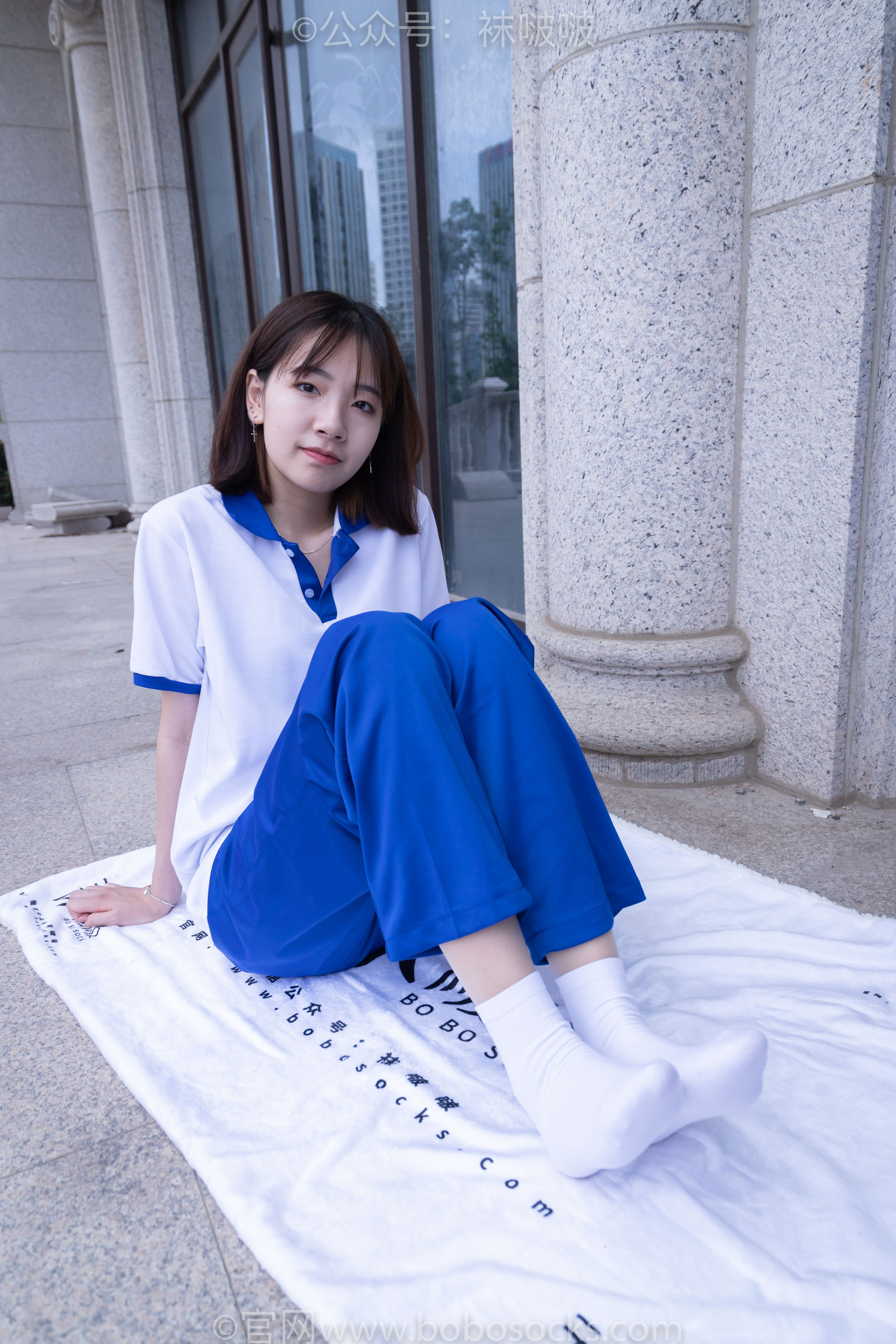 BoBoSocks袜啵啵 No.022 小甜豆-校服、贝壳头、白棉袜、肉丝