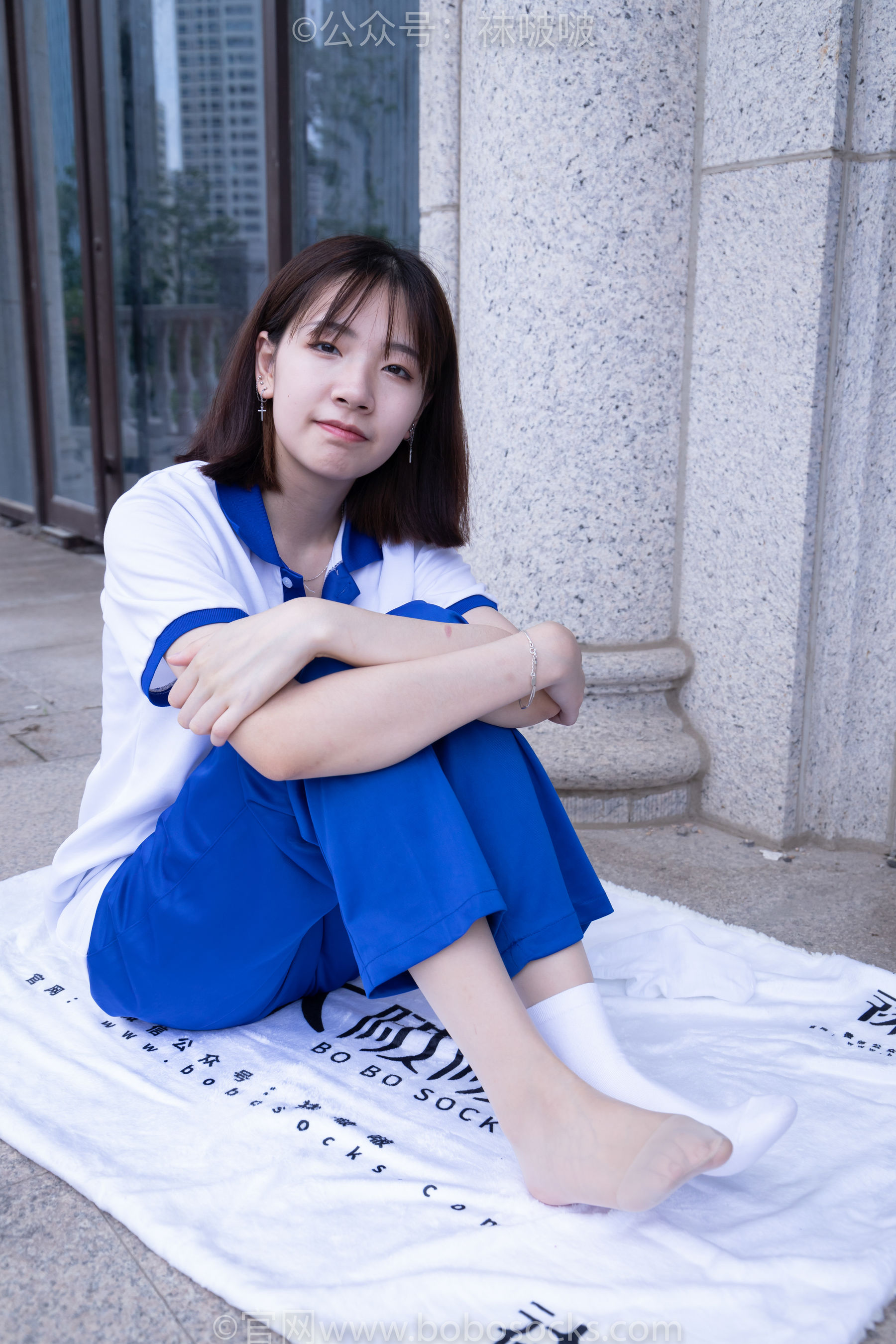 BoBoSocks袜啵啵 No.022 小甜豆-校服、贝壳头、白棉袜、肉丝