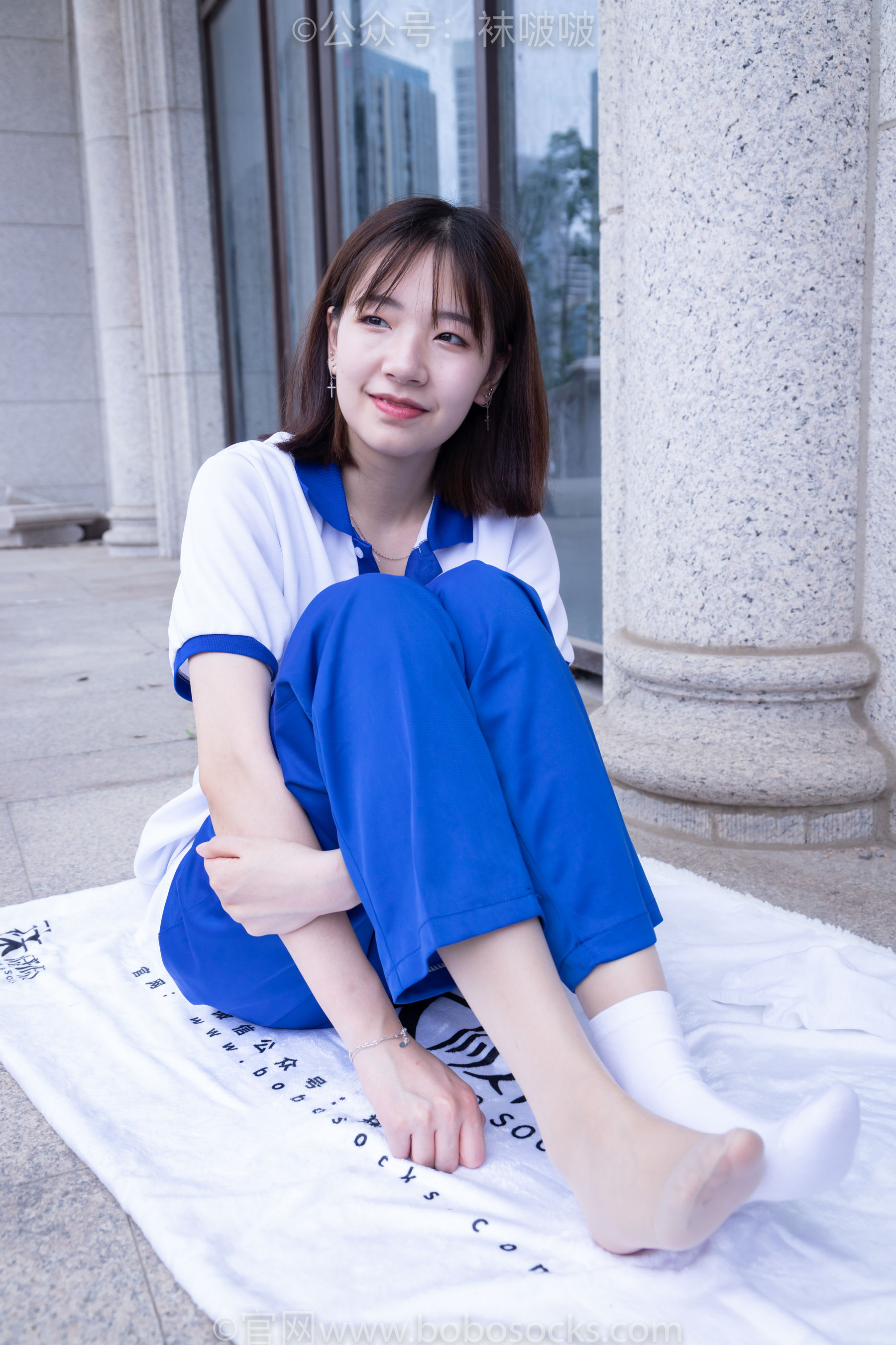 BoBoSocks袜啵啵 No.022 小甜豆-校服、贝壳头、白棉袜、肉丝
