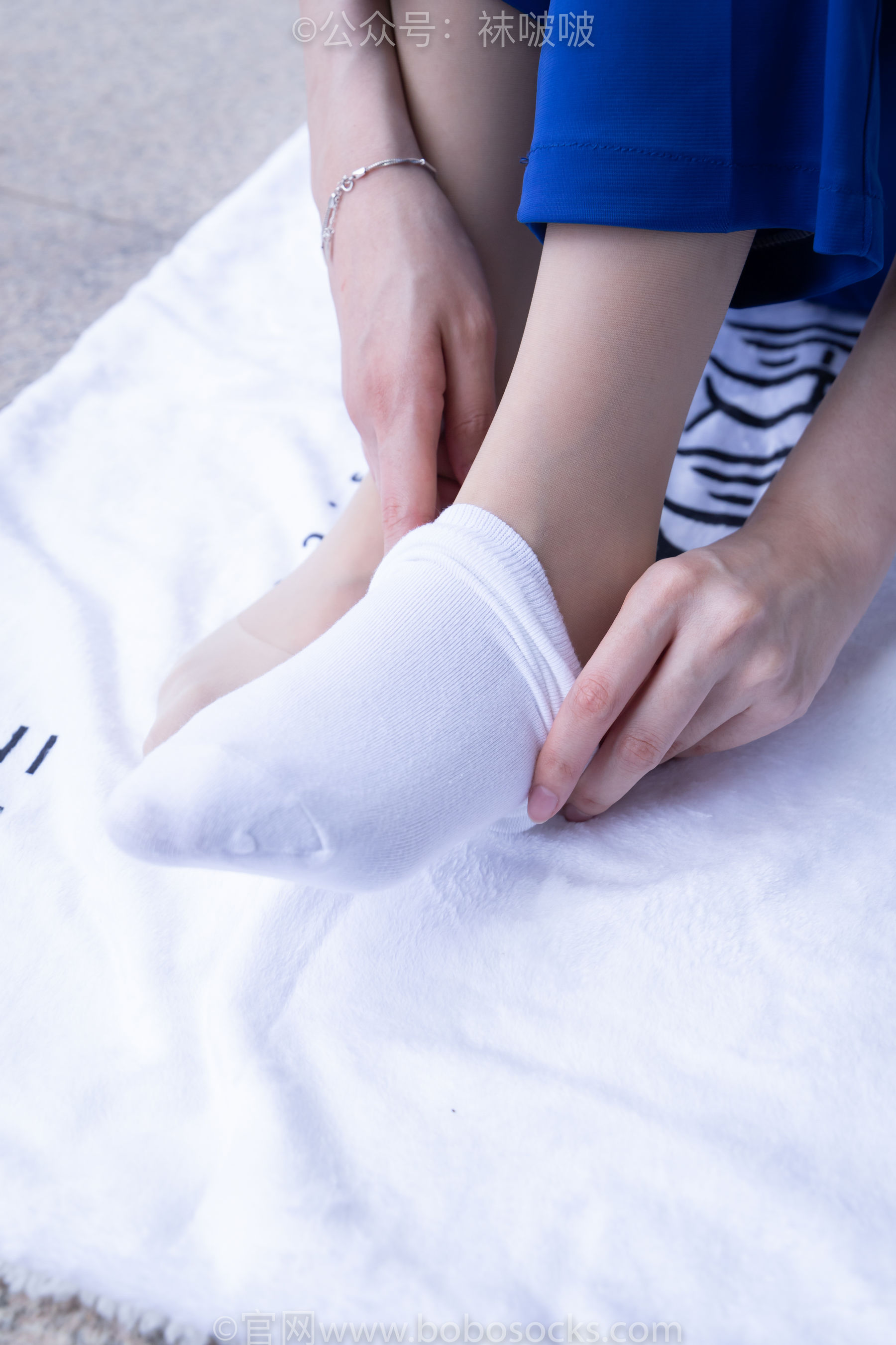 BoBoSocks袜啵啵 No.022 小甜豆-校服、贝壳头、白棉袜、肉丝