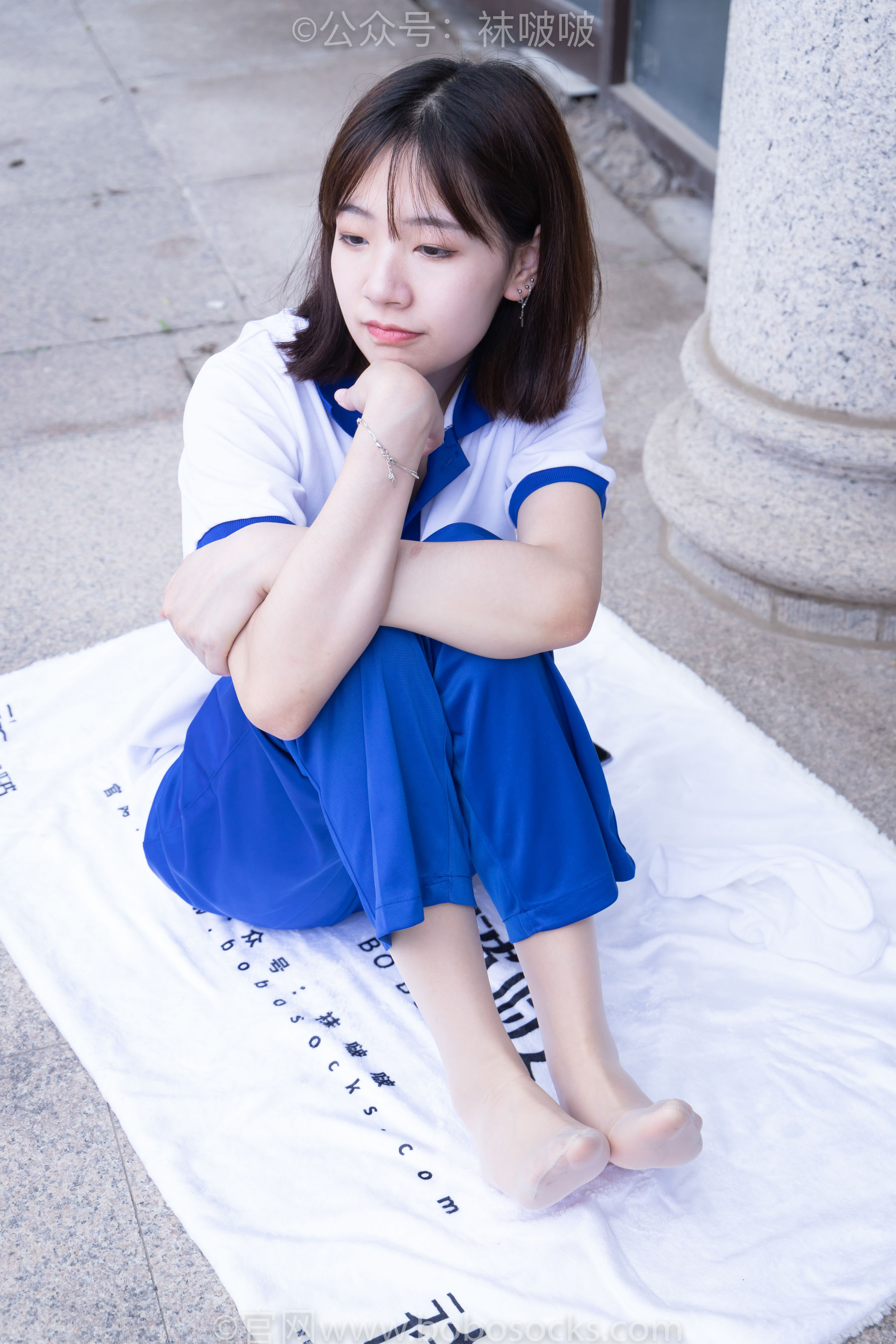BoBoSocks袜啵啵 No.022 小甜豆-校服、贝壳头、白棉袜、肉丝