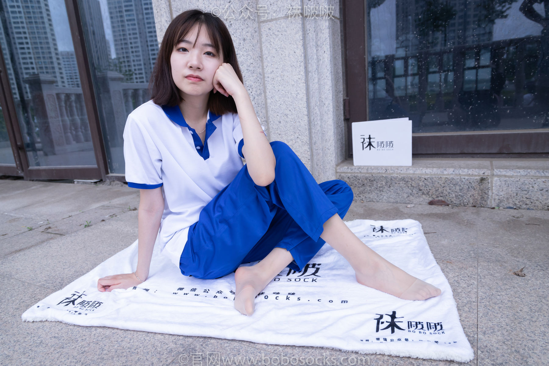 BoBoSocks袜啵啵 No.022 小甜豆-校服、贝壳头、白棉袜、肉丝