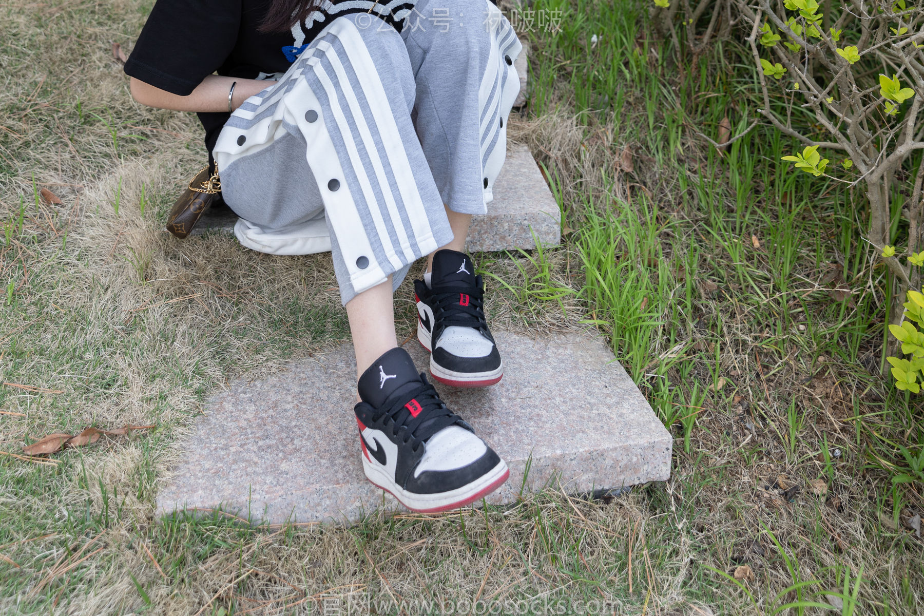 BoBoSocks袜啵啵 No.023 稚予-AJ、白色短棉袜、裸足