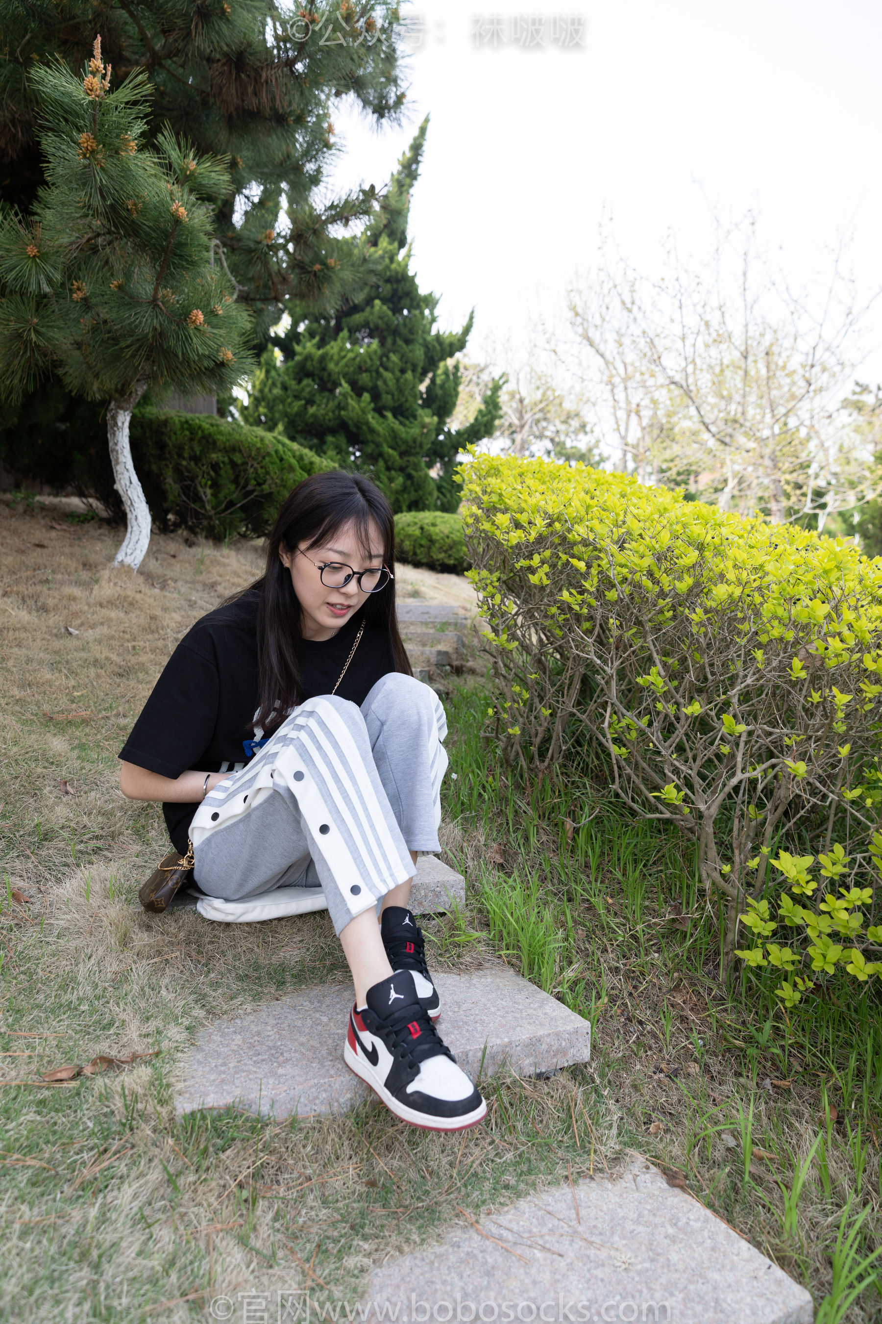 BoBoSocks袜啵啵 No.023 稚予-AJ、白色短棉袜、裸足