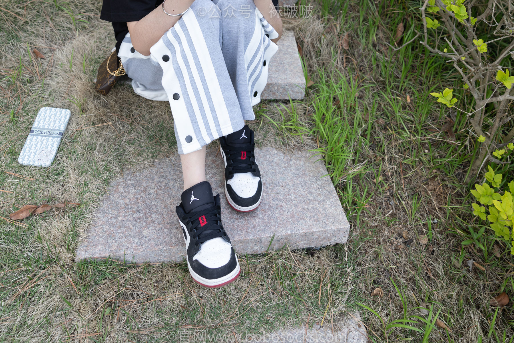 BoBoSocks袜啵啵 No.023 稚予-AJ、白色短棉袜、裸足