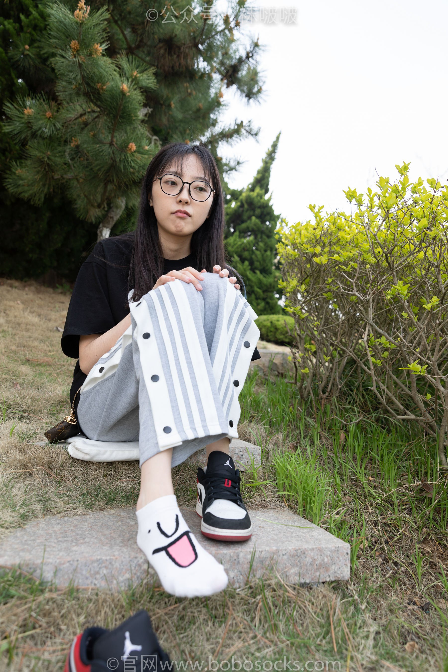 BoBoSocks袜啵啵 No.023 稚予-AJ、白色短棉袜、裸足