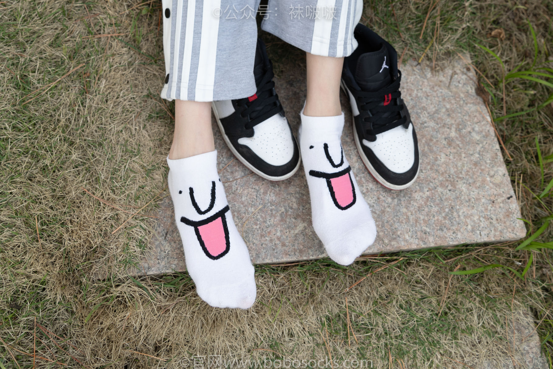 BoBoSocks袜啵啵 No.023 稚予-AJ、白色短棉袜、裸足