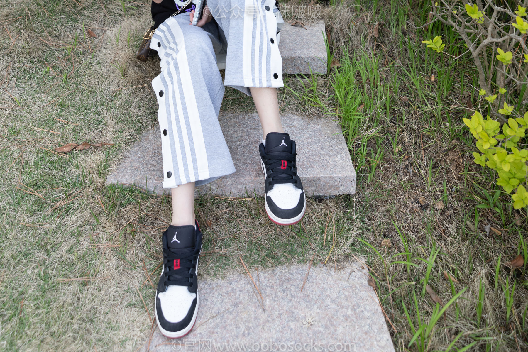 BoBoSocks袜啵啵 No.023 稚予-AJ、白色短棉袜、裸足