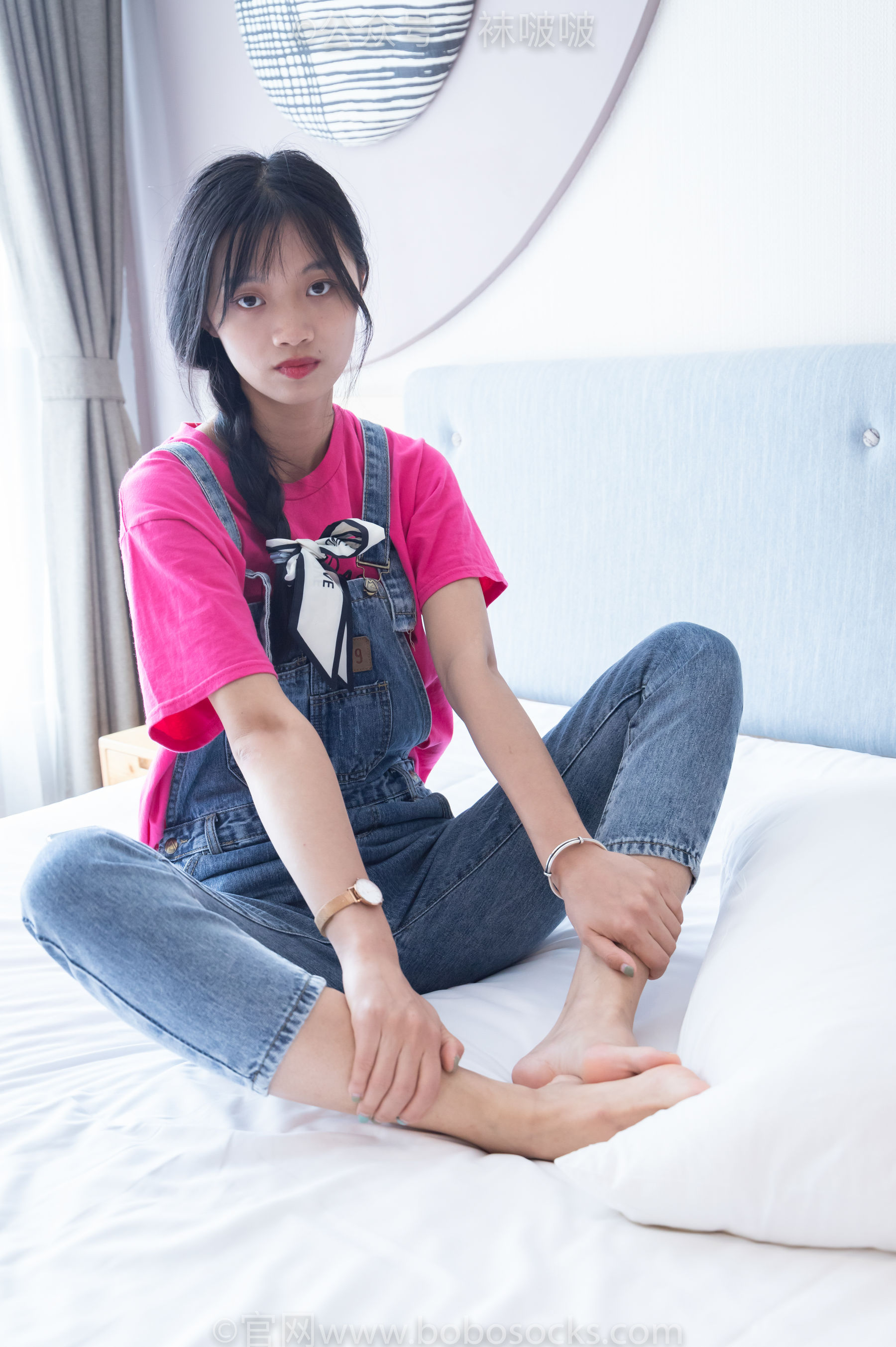 BoBoSocks袜啵啵 No.024 涵涵-板鞋、白棉袜、裸足
