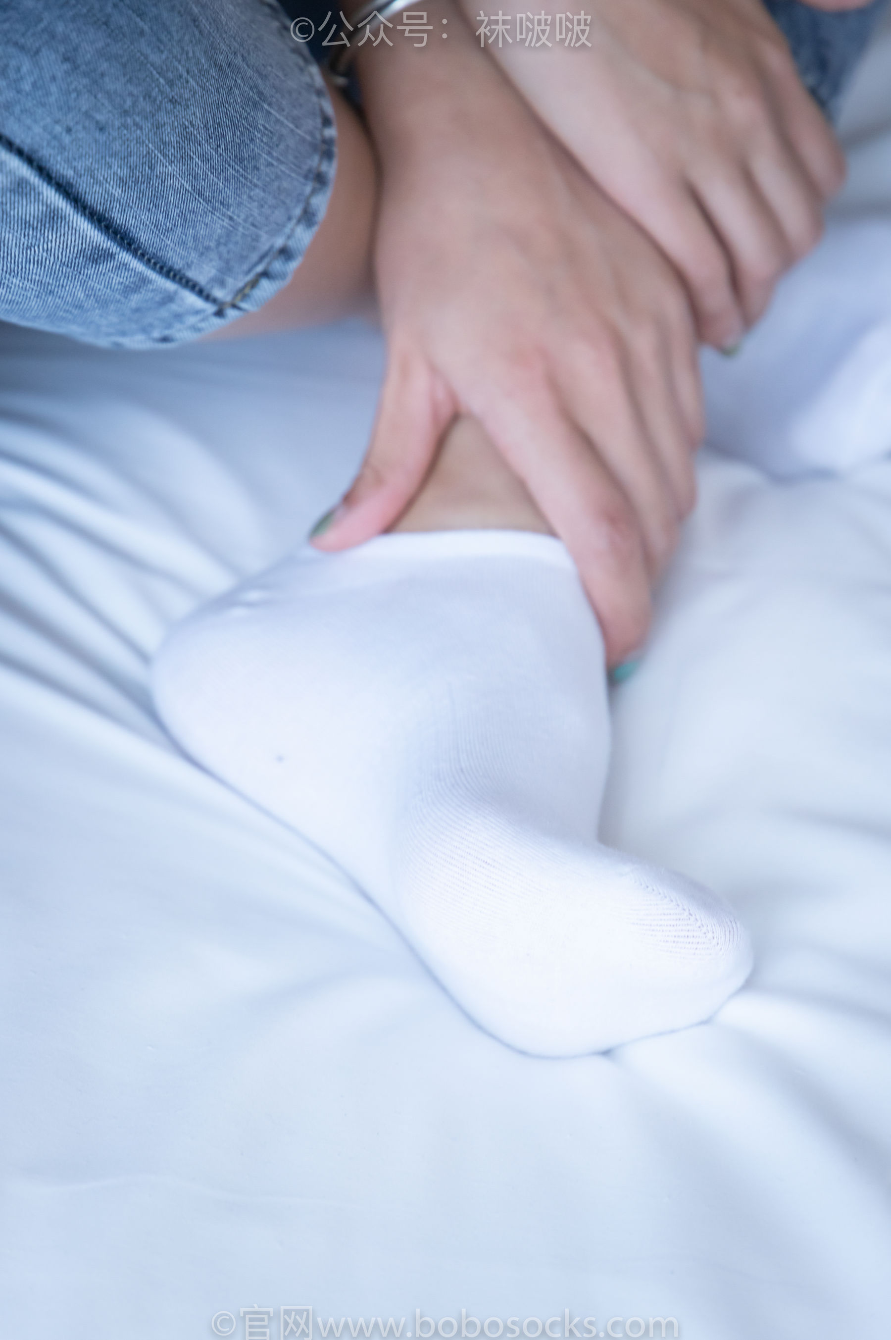 BoBoSocks袜啵啵 No.024 涵涵-板鞋、白棉袜、裸足