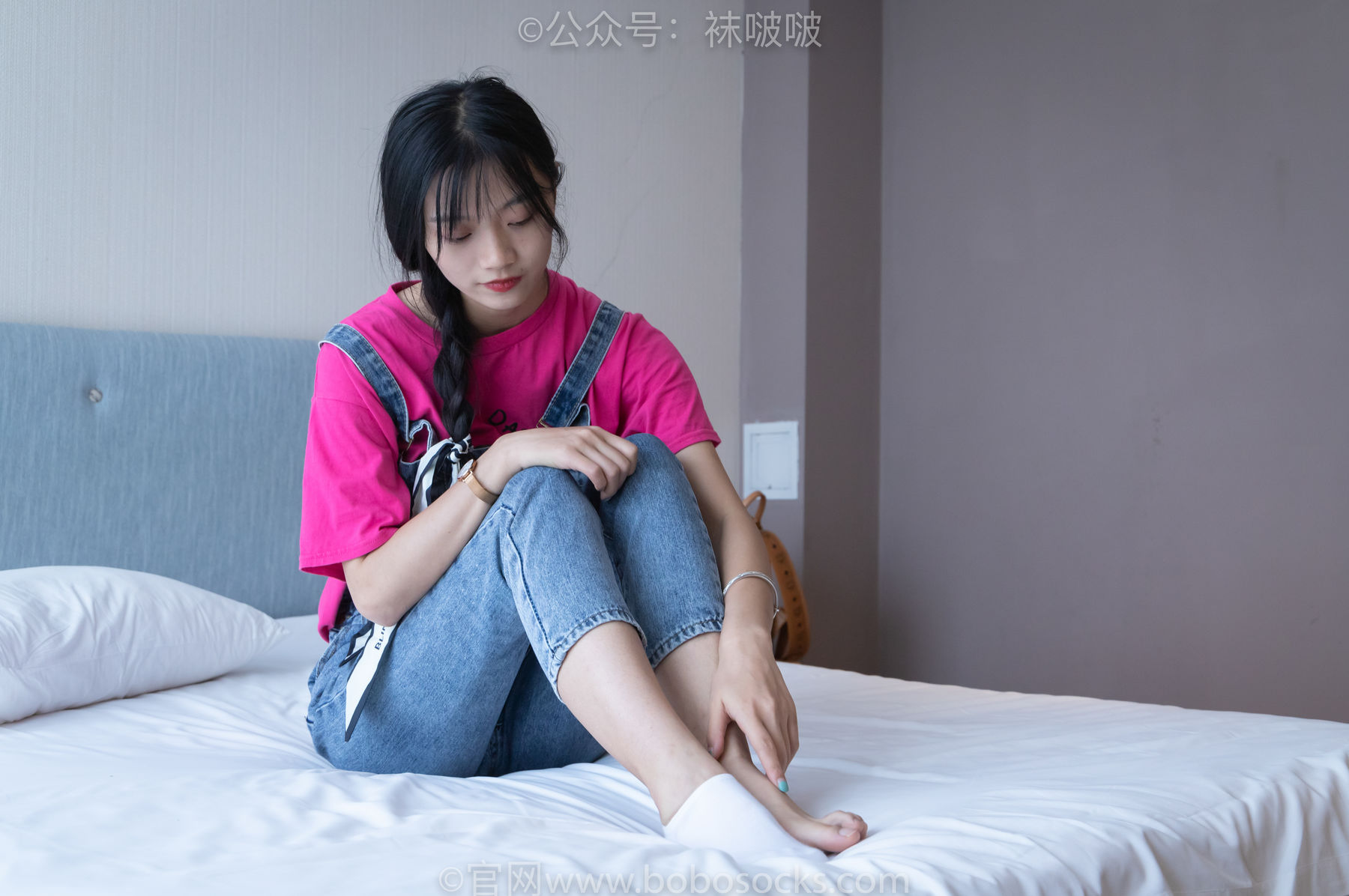 BoBoSocks袜啵啵 No.024 涵涵-板鞋、白棉袜、裸足