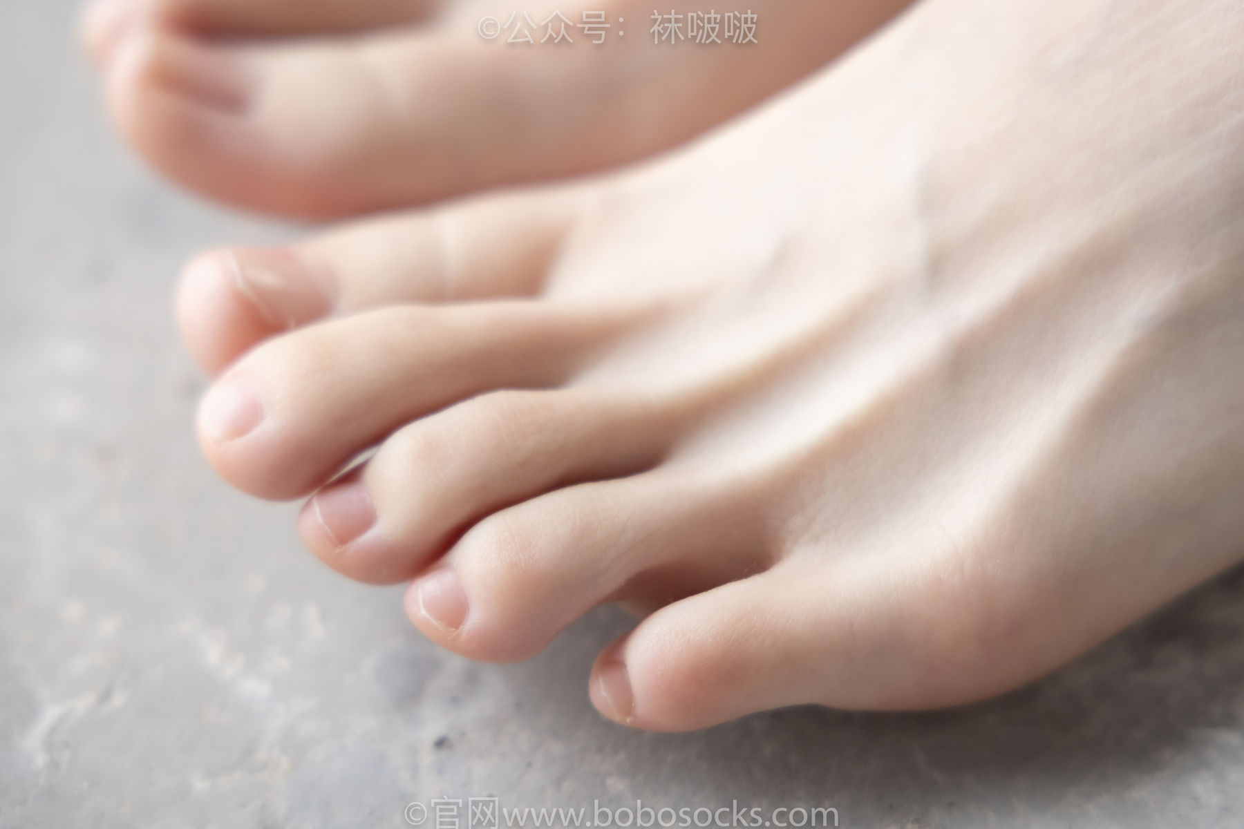 BoBoSocks袜啵啵 No.025 熊熊-安踏运动鞋、白色棉袜、裸足