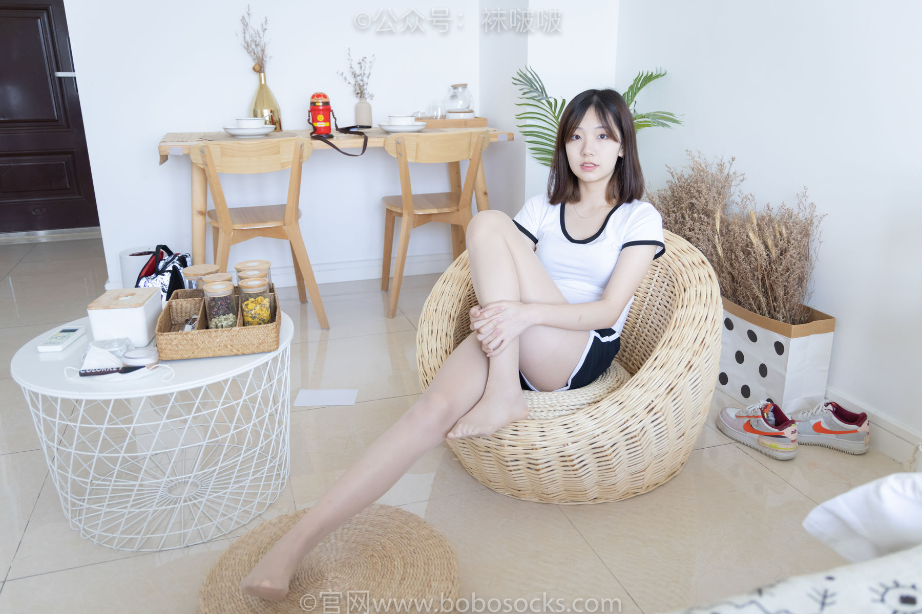 BoBoSocks袜啵啵 No.026 小甜豆-体操服、空军一号、白棉袜、肉丝