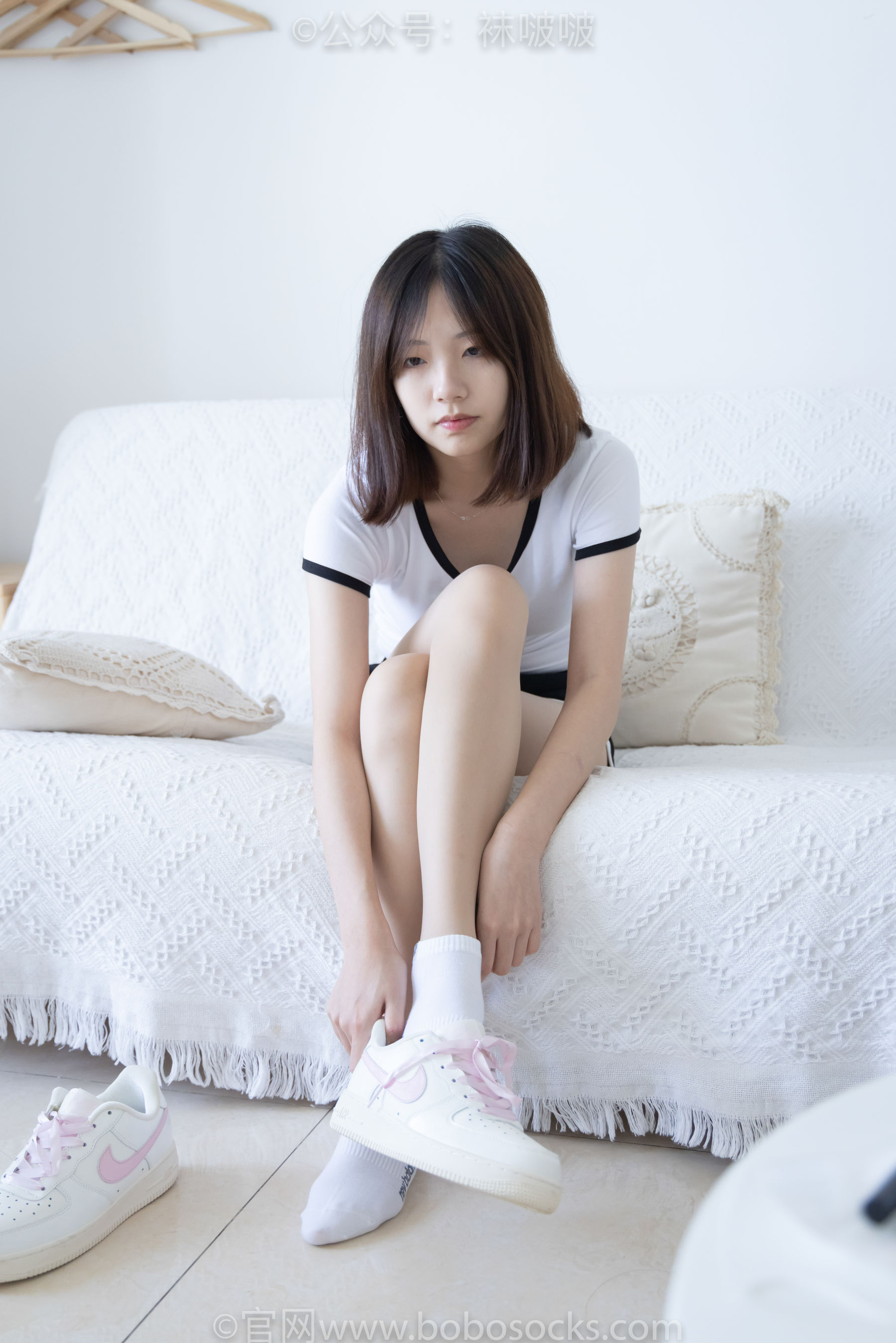 BoBoSocks袜啵啵 No.026 小甜豆-体操服、空军一号、白棉袜、肉丝