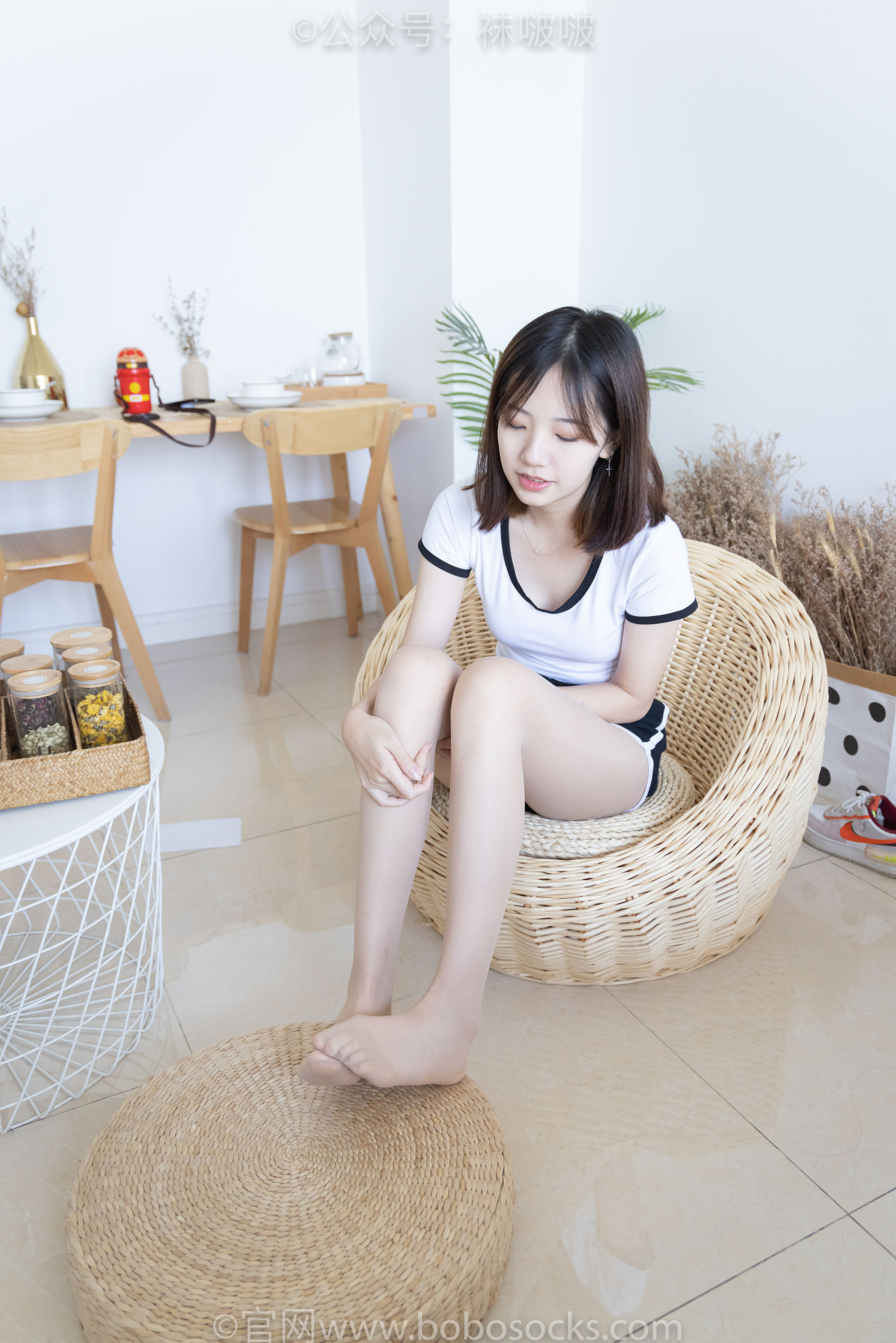 BoBoSocks袜啵啵 No.026 小甜豆-体操服、空军一号、白棉袜、肉丝