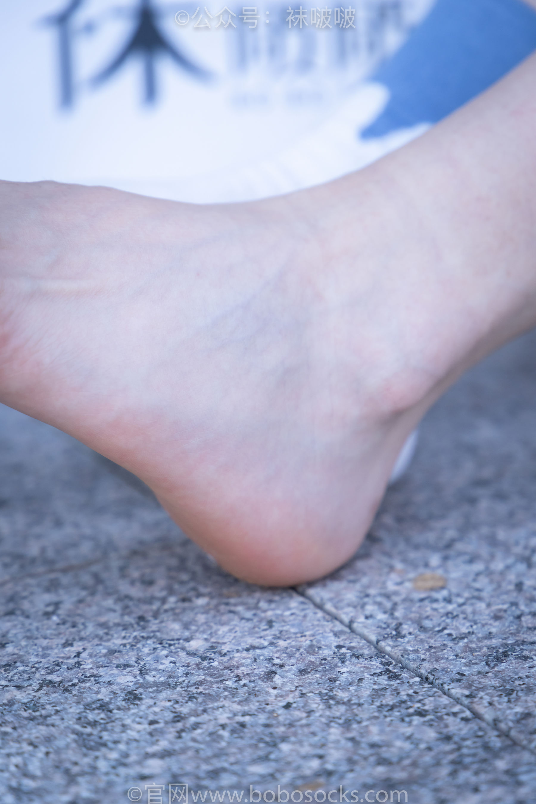 BoBoSocks袜啵啵 No.028 小米-运动鞋、白棉袜、裸足