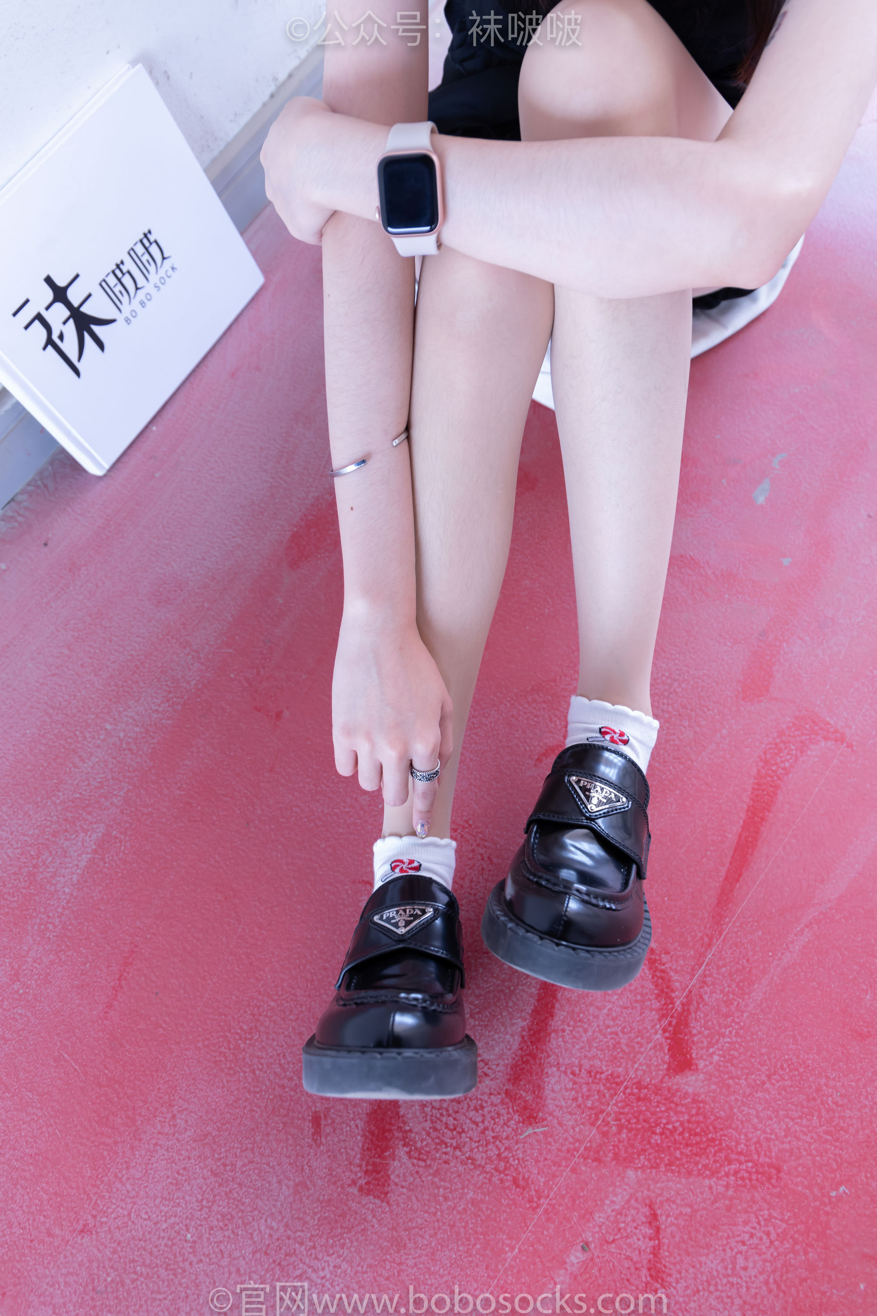 BoBoSocks袜啵啵 No.030 稚予- 皮鞋、短白棉袜、肉丝
