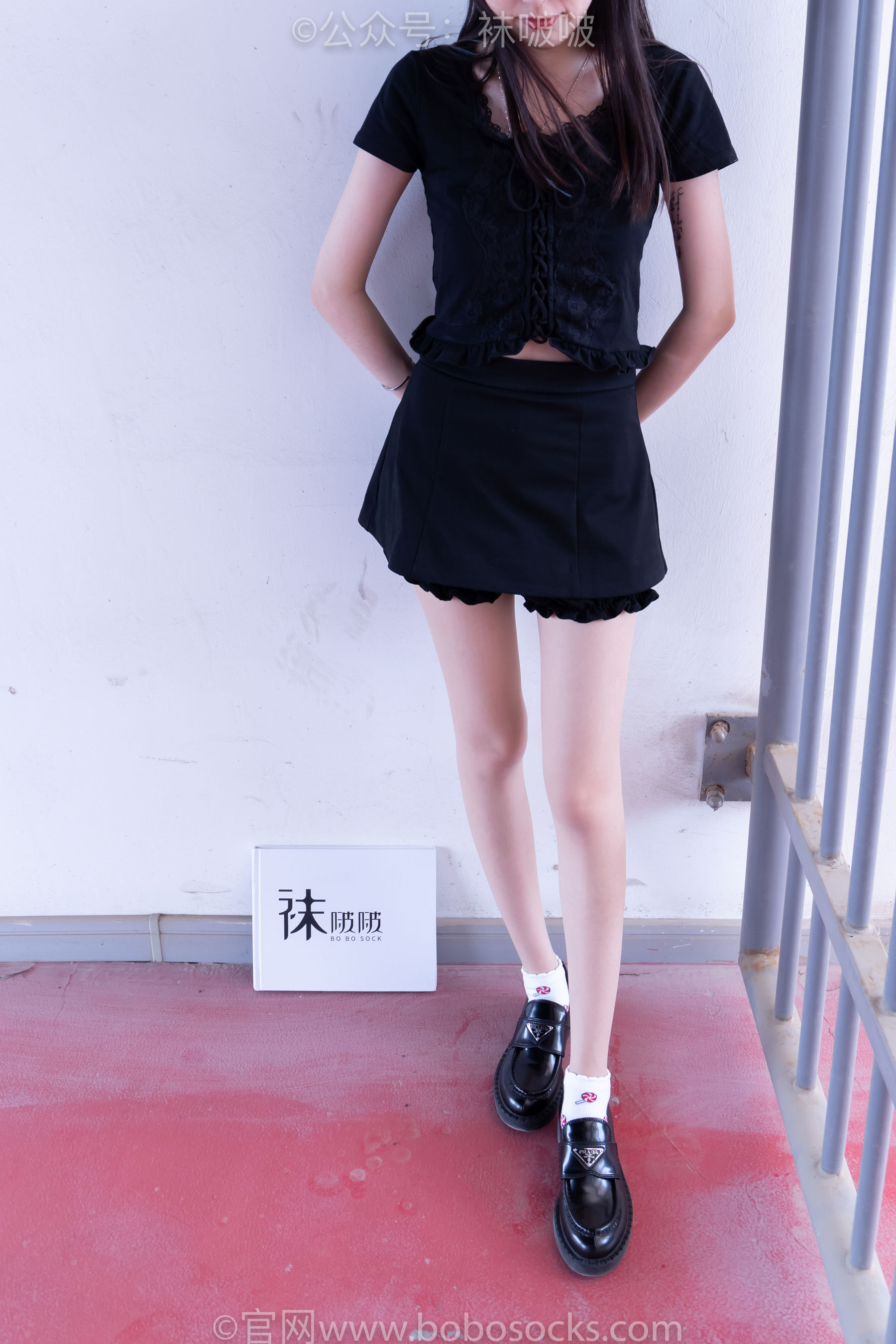 BoBoSocks袜啵啵 No.030 稚予- 皮鞋、短白棉袜、肉丝