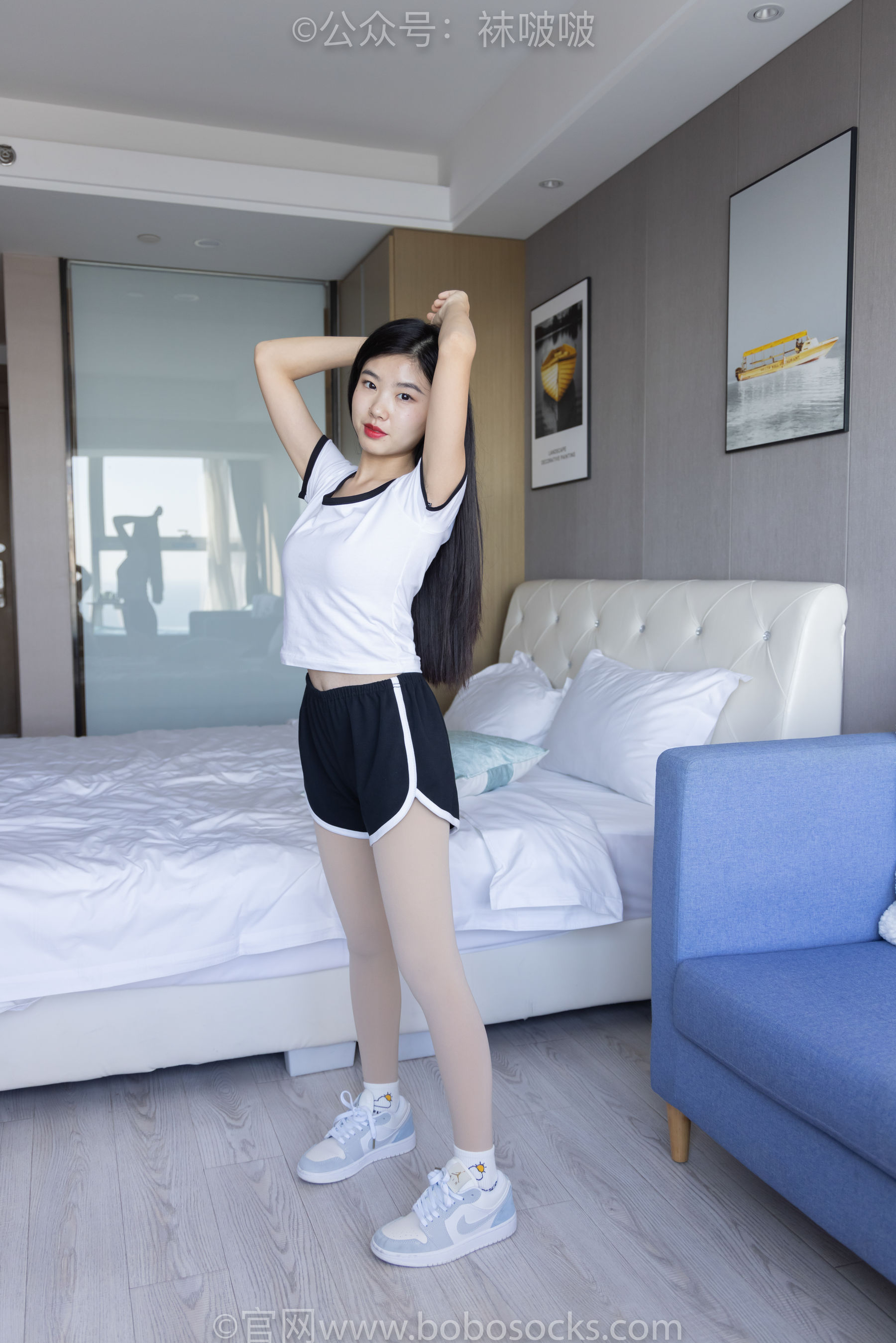 BoBoSocks袜啵啵 No.031 小奶熊-AJ板鞋、白棉袜、厚肉丝