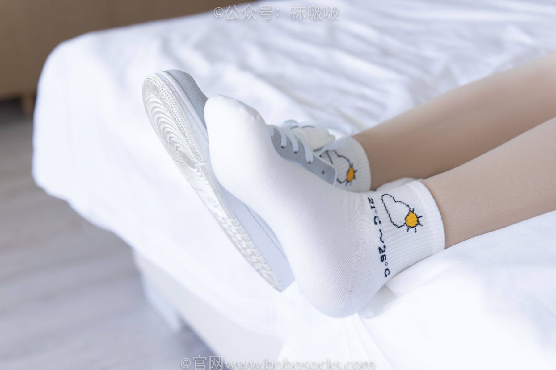 BoBoSocks袜啵啵 No.031 小奶熊-AJ板鞋、白棉袜、厚肉丝