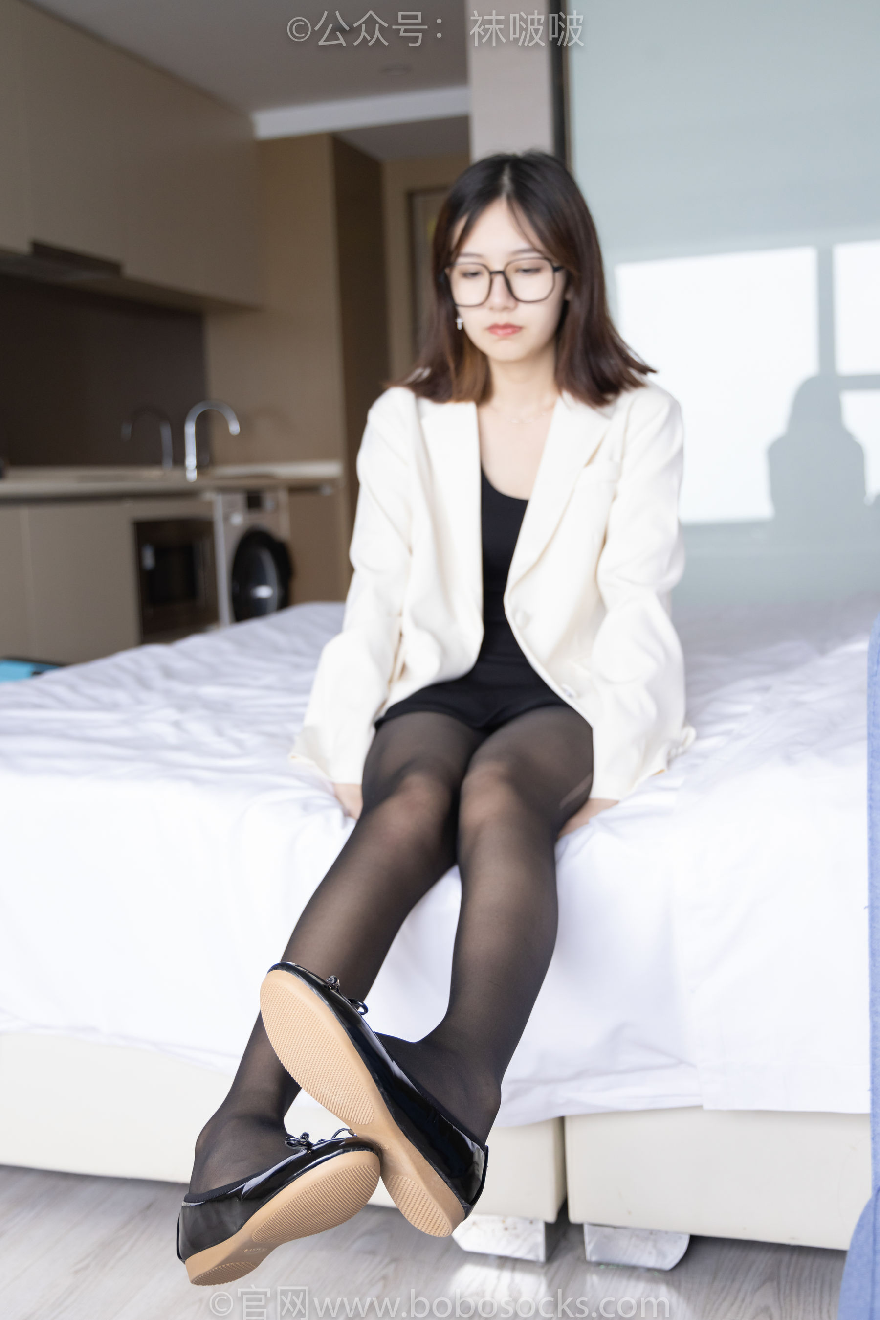 BoBoSocks袜啵啵 No.032 小甜豆-平底鞋、黑丝