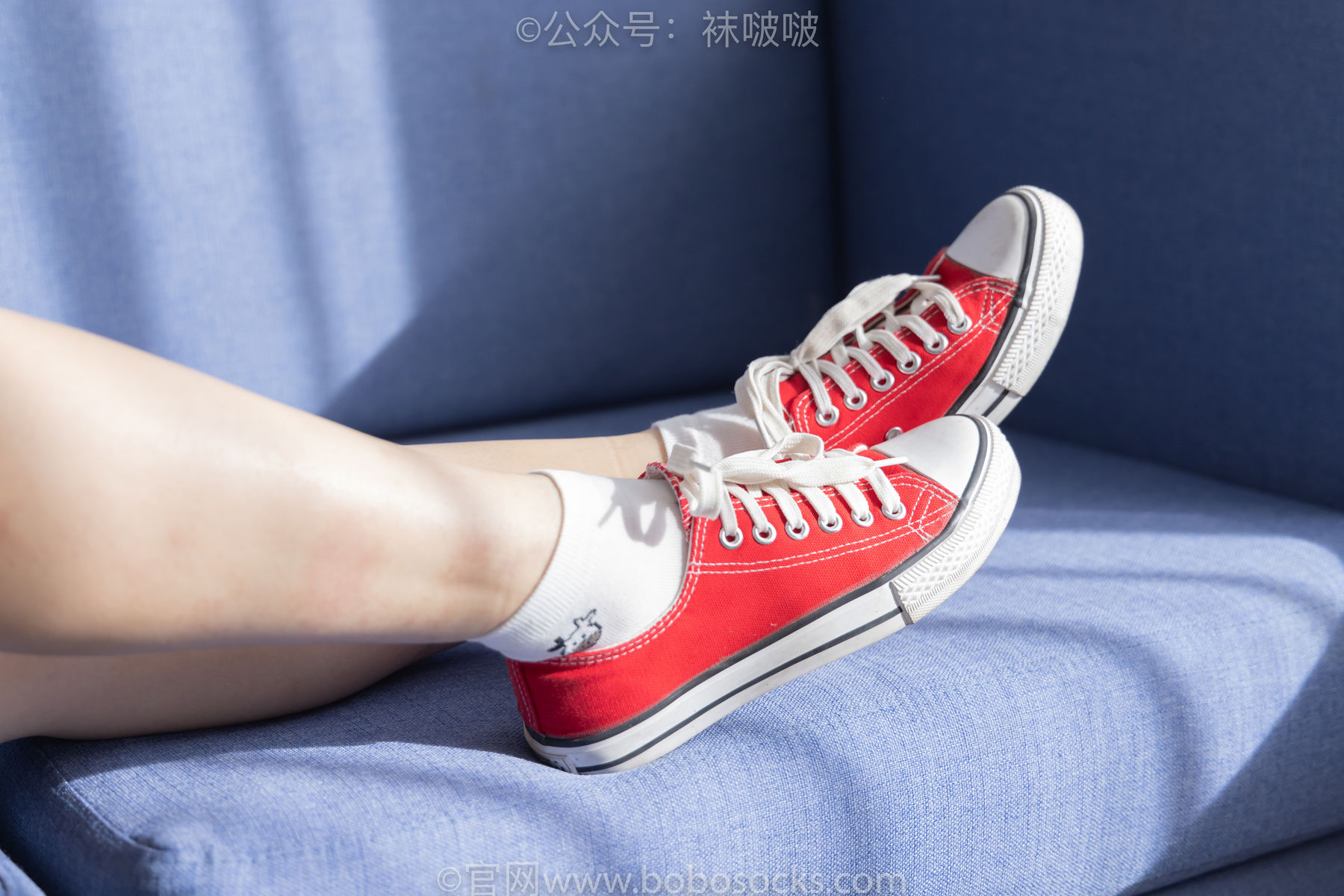 BoBoSocks袜啵啵 No.036 菠萝-帆布鞋、白棉袜、裸足