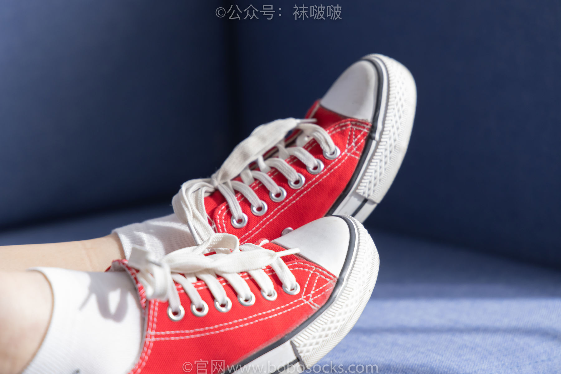 BoBoSocks袜啵啵 No.036 菠萝-帆布鞋、白棉袜、裸足