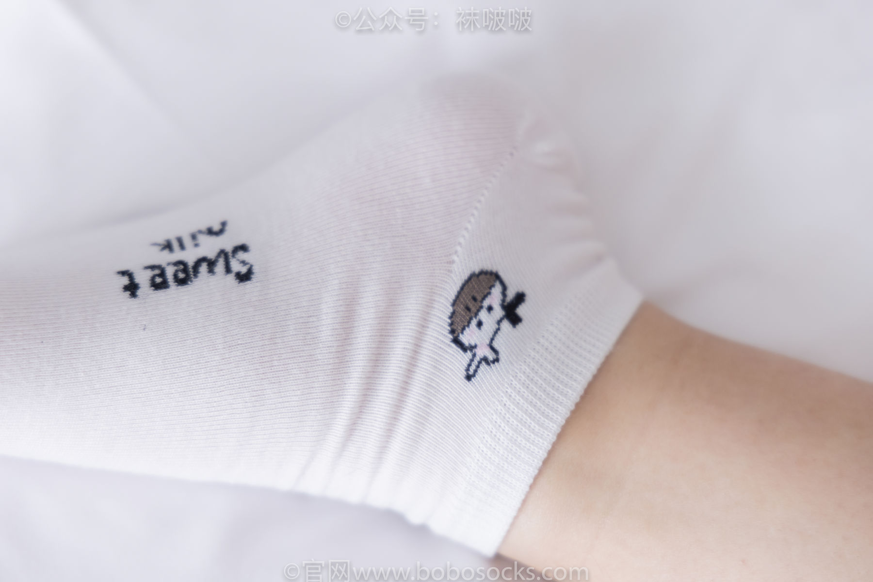 BoBoSocks袜啵啵 No.036 菠萝-帆布鞋、白棉袜、裸足