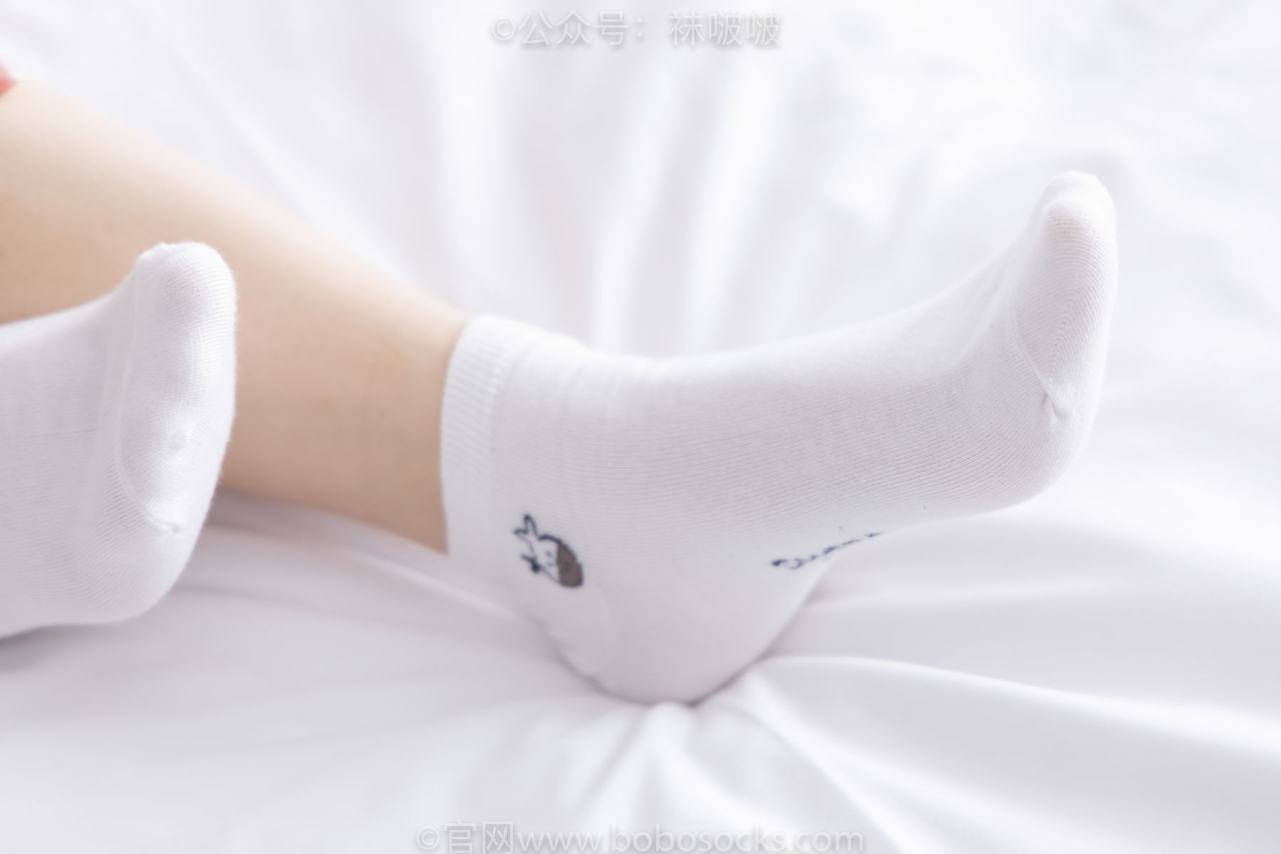 BoBoSocks袜啵啵 No.036 菠萝-帆布鞋、白棉袜、裸足