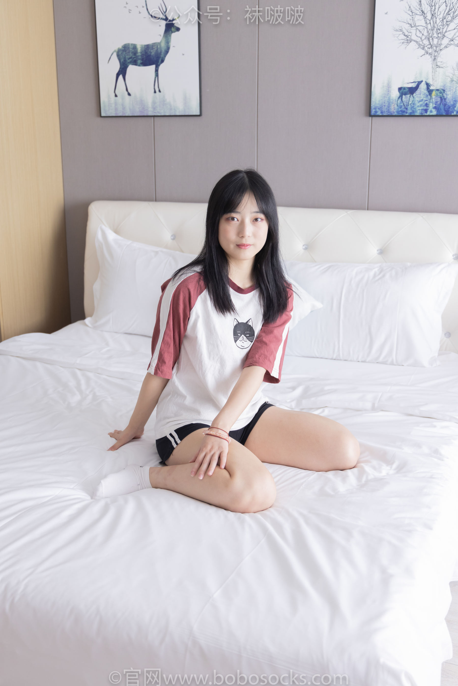 BoBoSocks袜啵啵 No.036 菠萝-帆布鞋、白棉袜、裸足