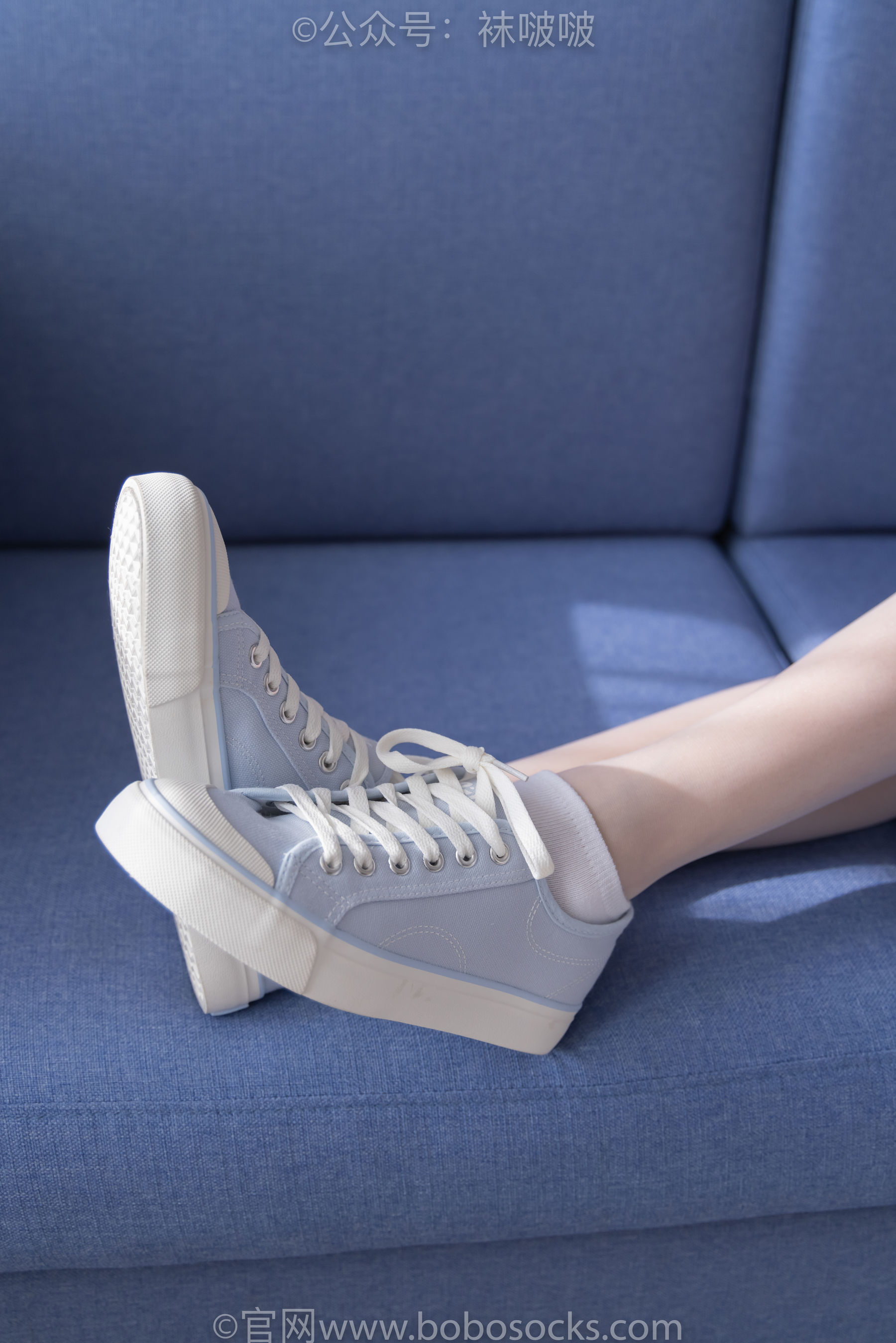BoBoSocks袜啵啵 No.037 稚予-帆布鞋、短白棉袜、白丝
