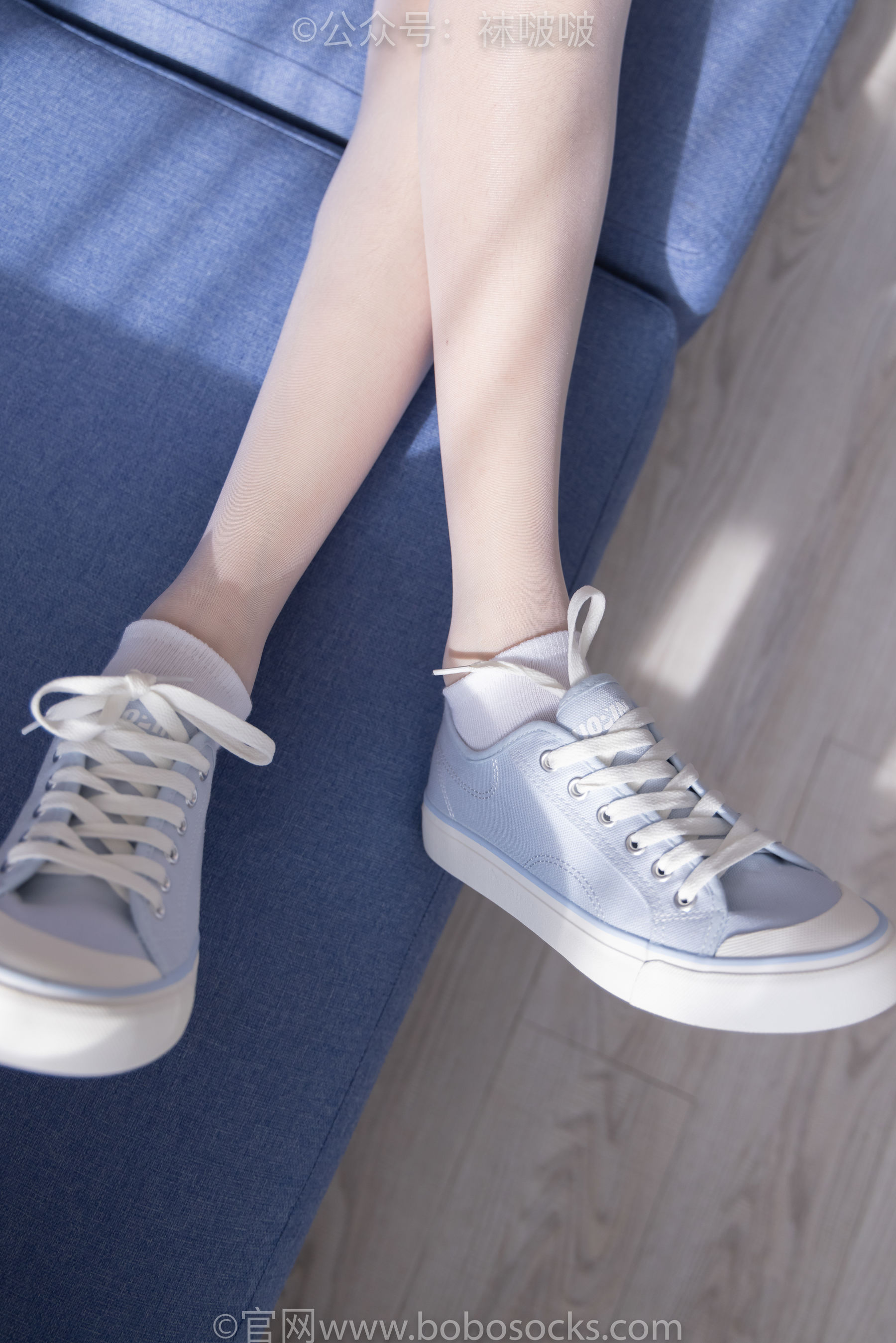 BoBoSocks袜啵啵 No.037 稚予-帆布鞋、短白棉袜、白丝