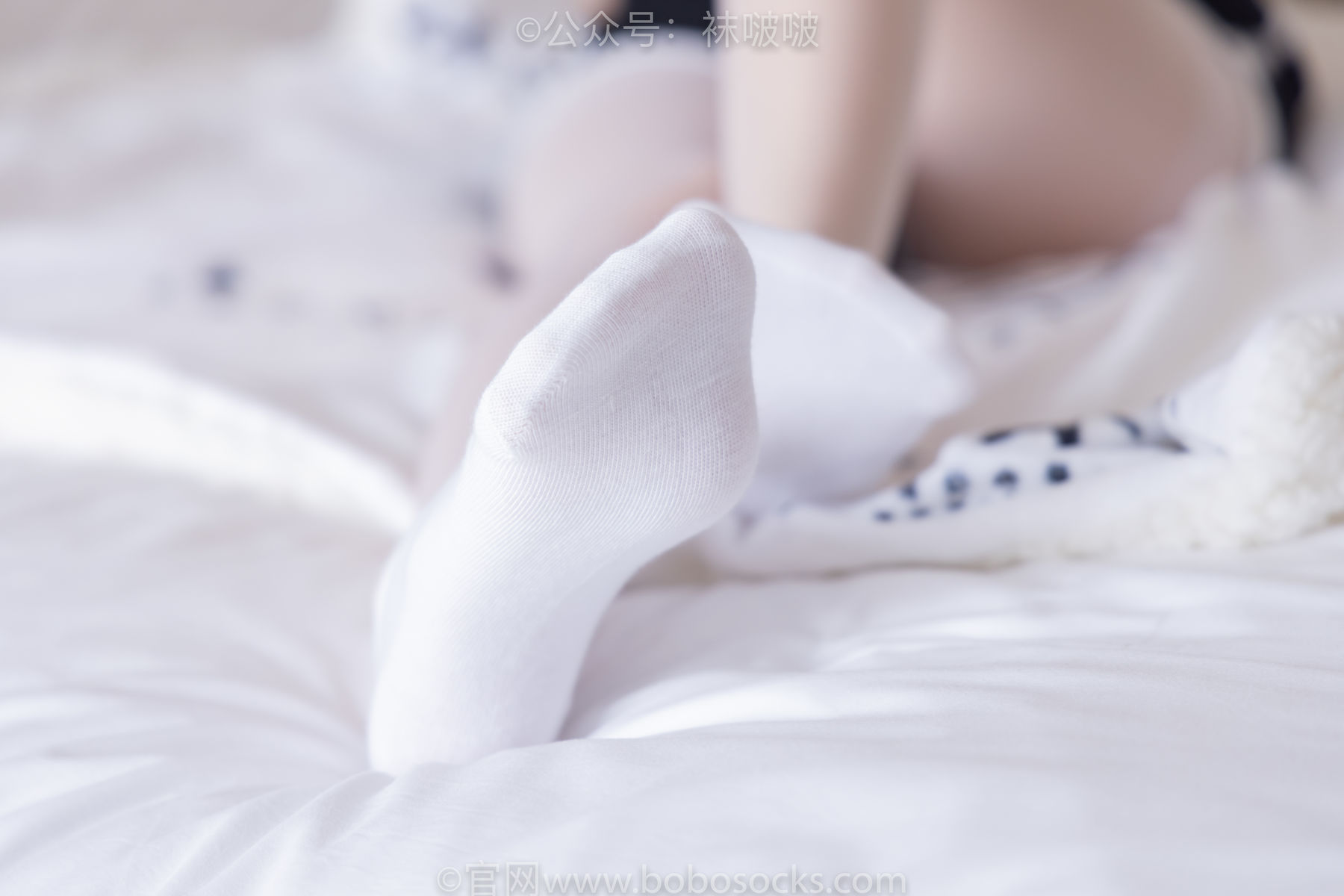 BoBoSocks袜啵啵 No.037 稚予-帆布鞋、短白棉袜、白丝