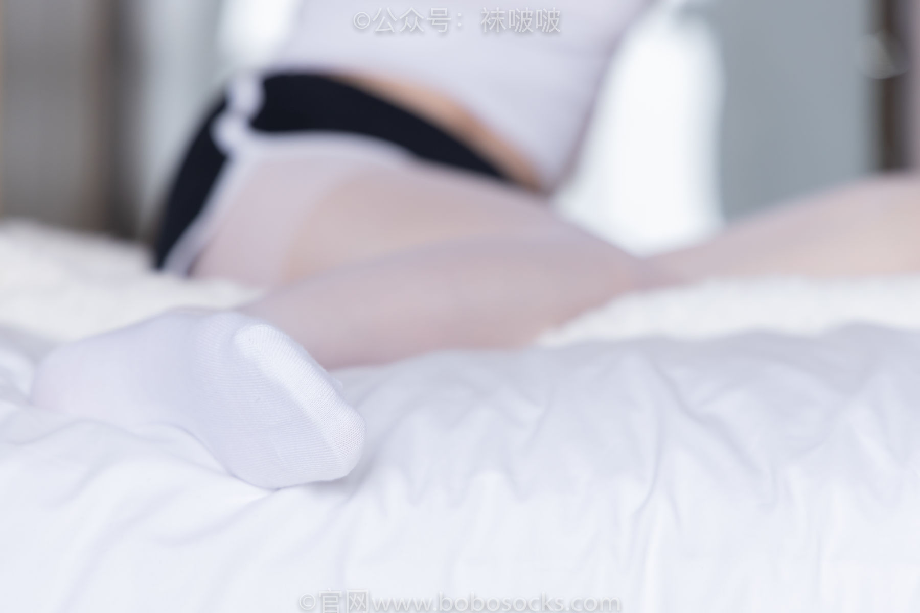 BoBoSocks袜啵啵 No.037 稚予-帆布鞋、短白棉袜、白丝